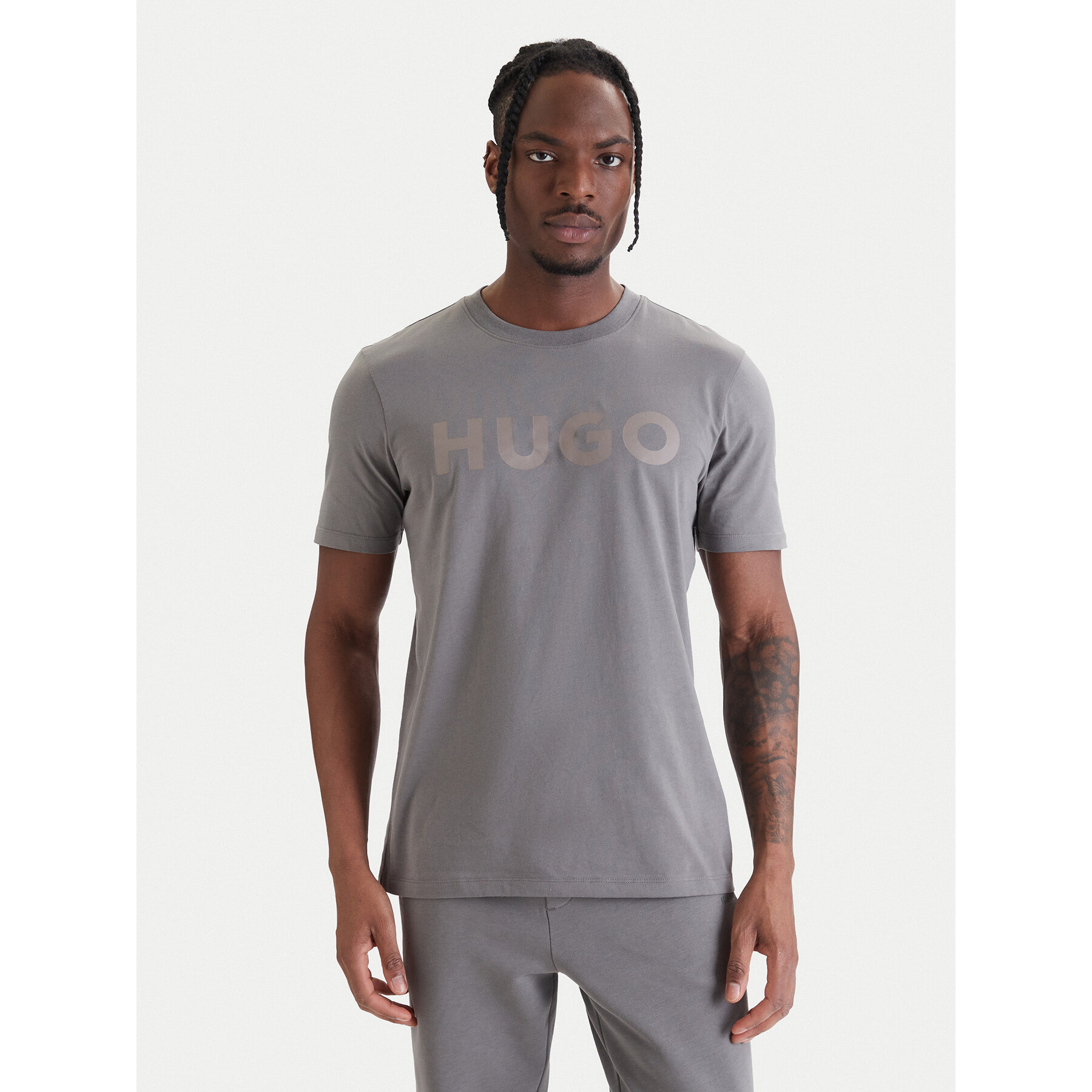 HUGO T-Shirt Dulivio 50467556 Grau Regular Fit