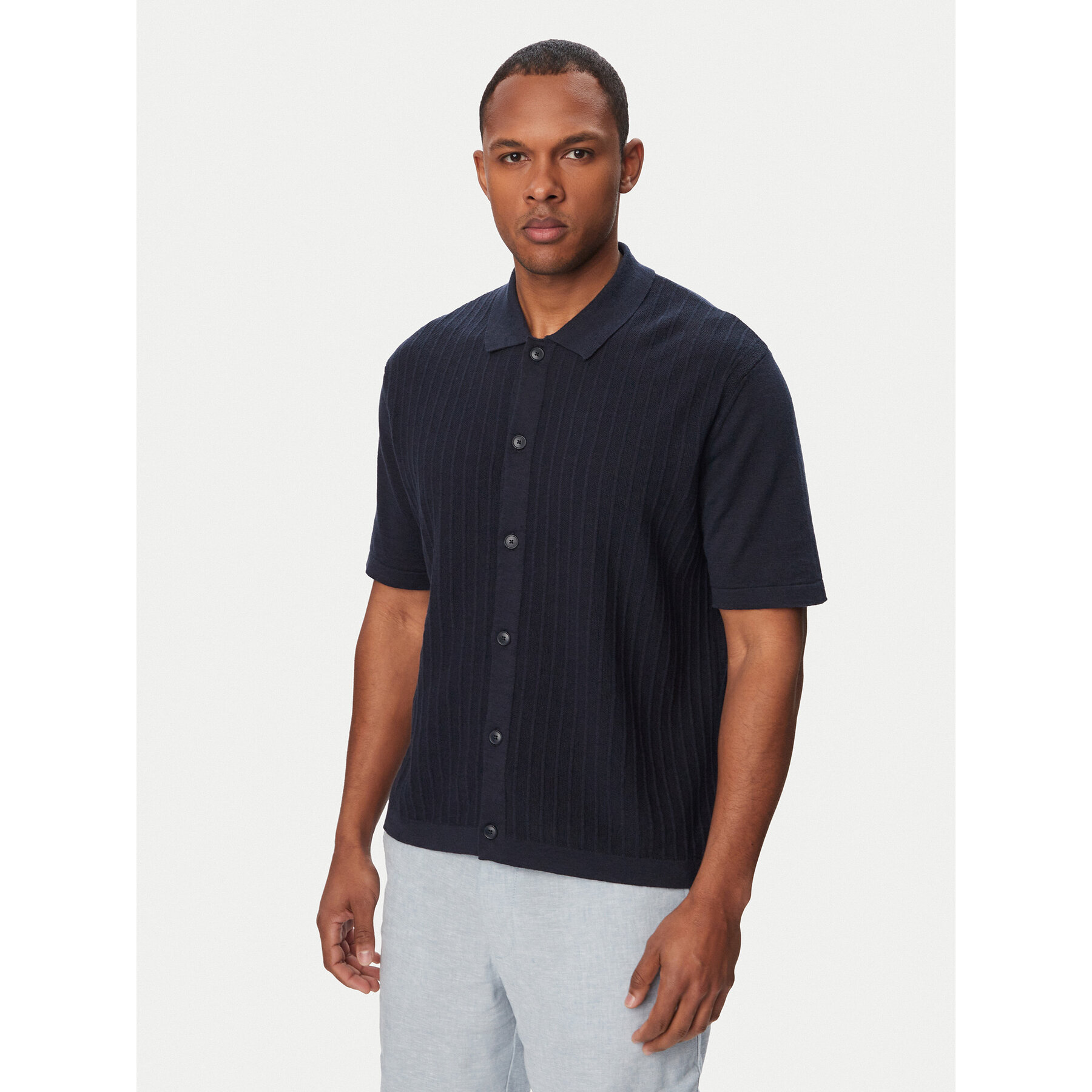 BOSS Hemd Amicino 50558725 Dunkelblau Regular Fit