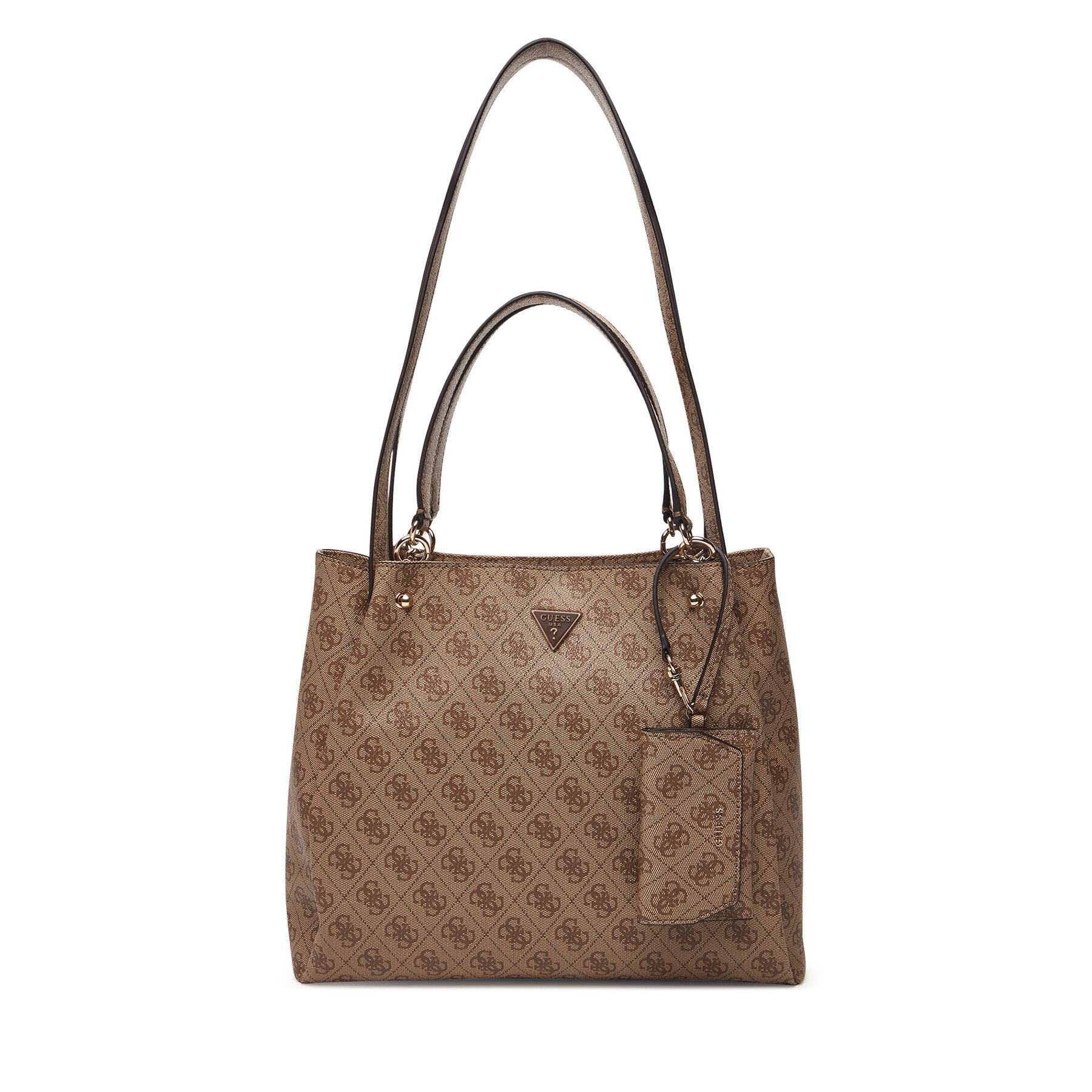 Дамска чанта Guess Lorella Logo HWSG24 84230 Тъмнобежов
