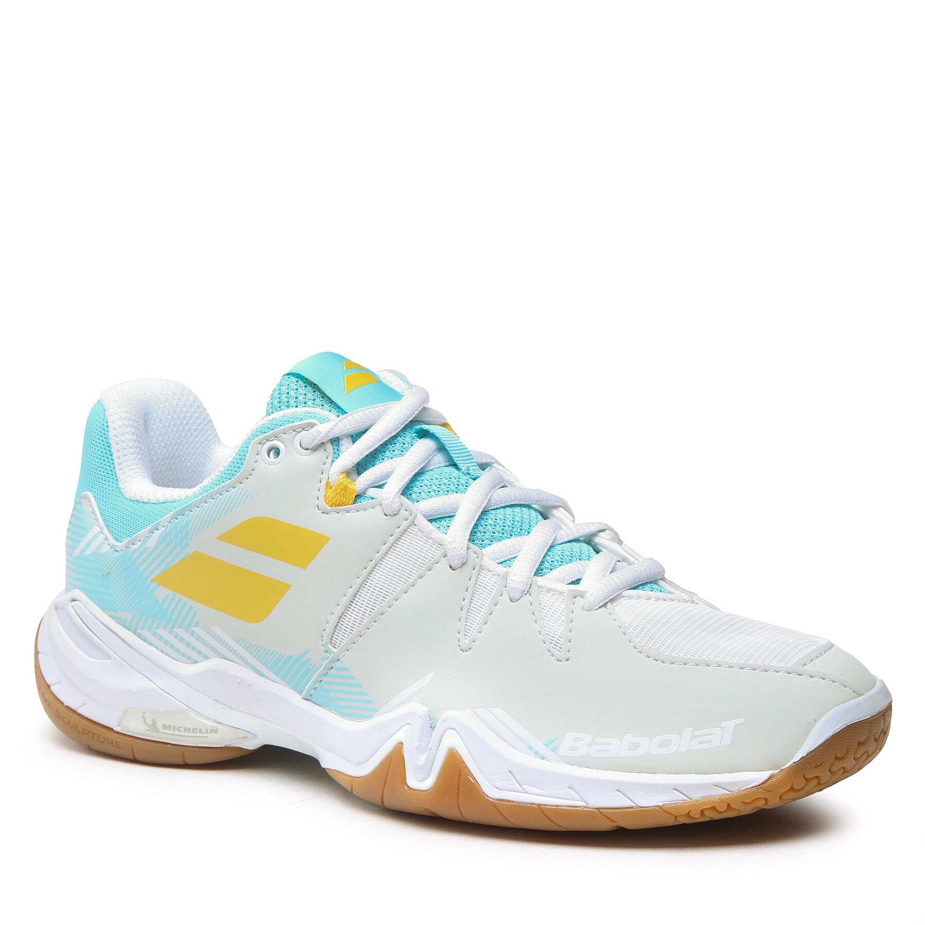 Pantofi Babolat Shadow Spirit Women 31F22642 White/Light Blue 31F22642 imagine super redus 2022
