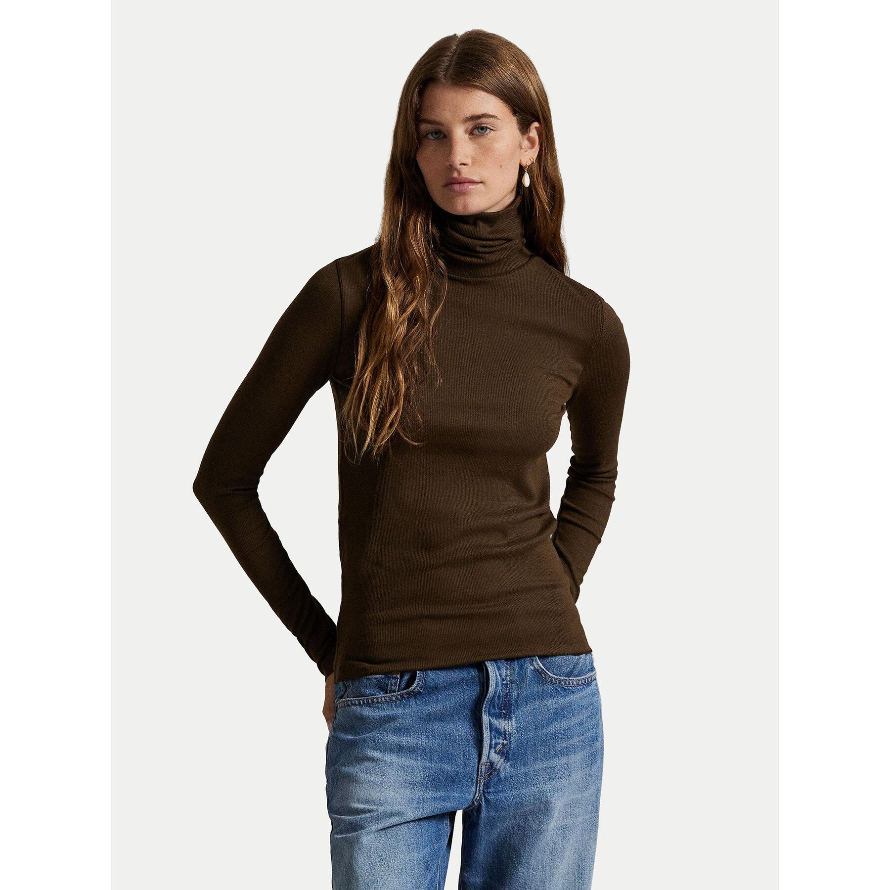 Polo Ralph Lauren Rollkragenpullover 211976982005 Dunkelbraun Regular Fit