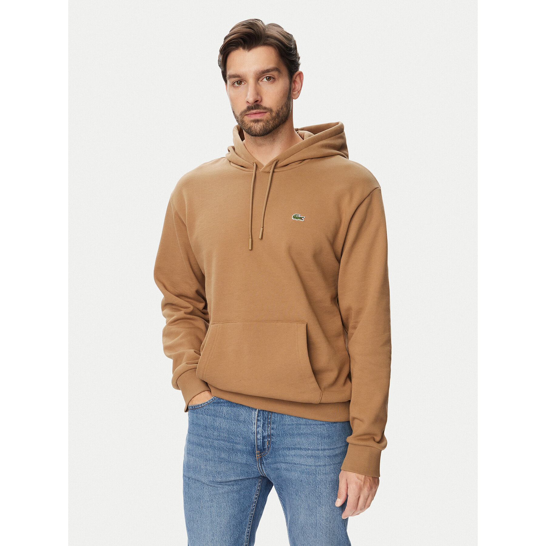 Lacoste Sweatshirt SH8863 Hellbraun Relaxed Fit