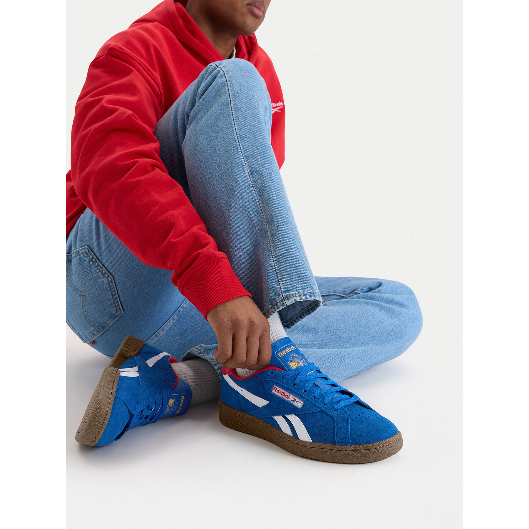 Sneakersy Reebok EO-CLUB C GROUNDS UK 100244997 Modrá