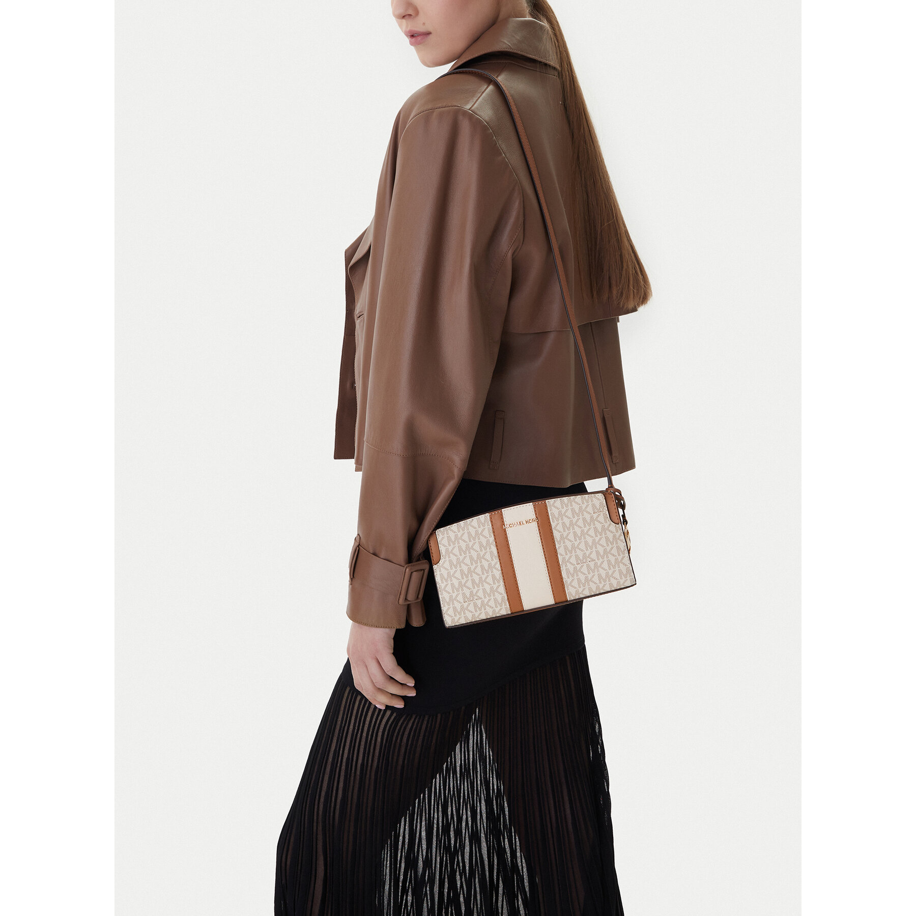 Torbica MICHAEL Michael Kors 32R6GQ6C1B Écru