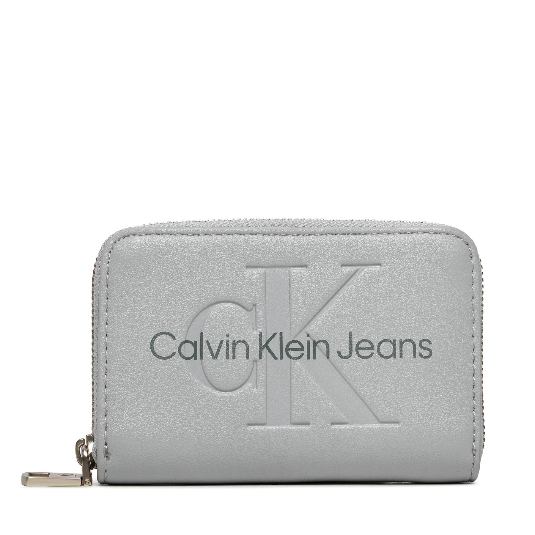 Portofel Mic de Damă Calvin Klein Jeans Sculpted Med Zip Around Mono K60K612255 Gri