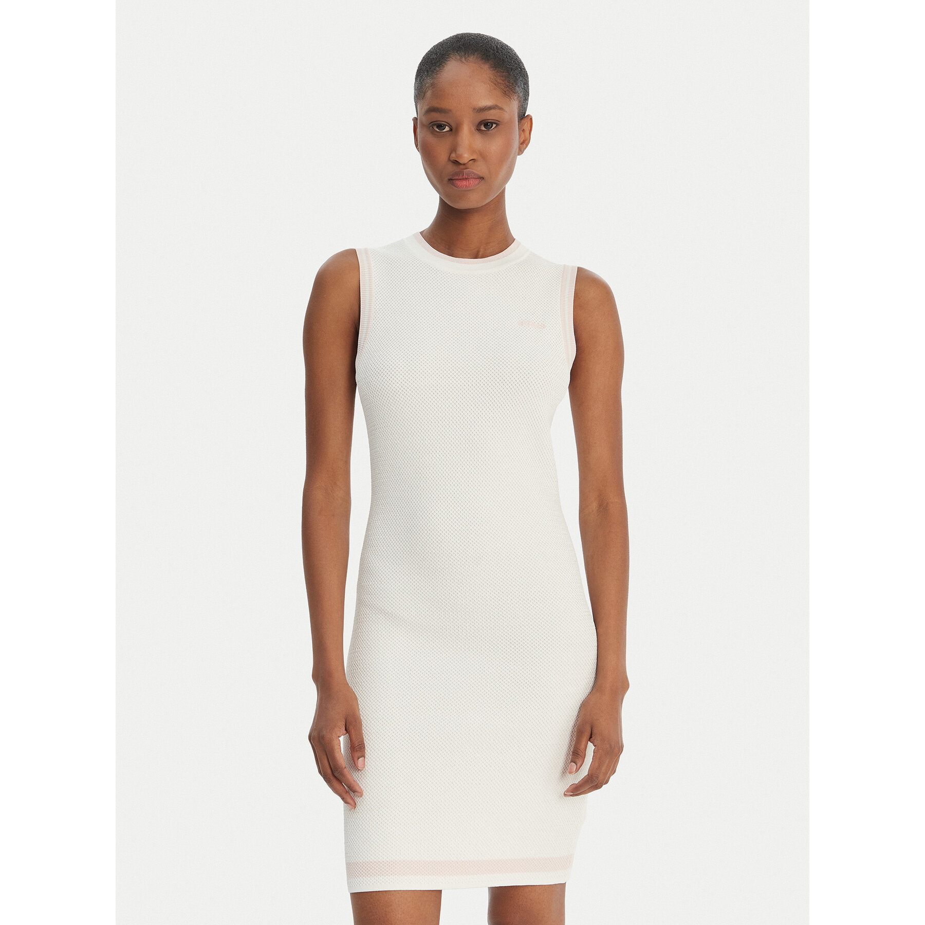 Guess Strickkleid V6GK04 Z0648 Weiß Regular Fit