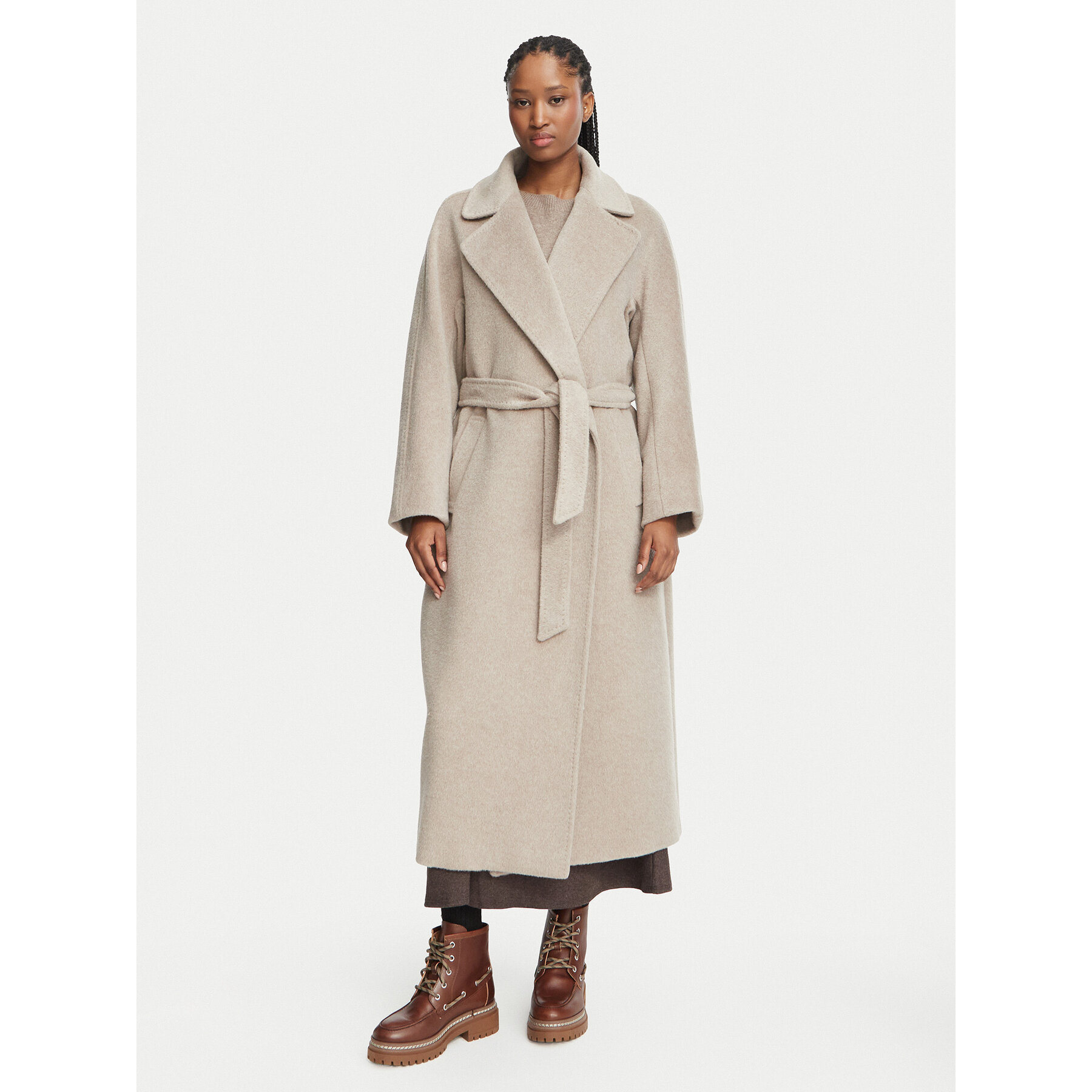 Weekend Max Mara Wollmantel Tempera 2625016072 Beige Regular Fit
