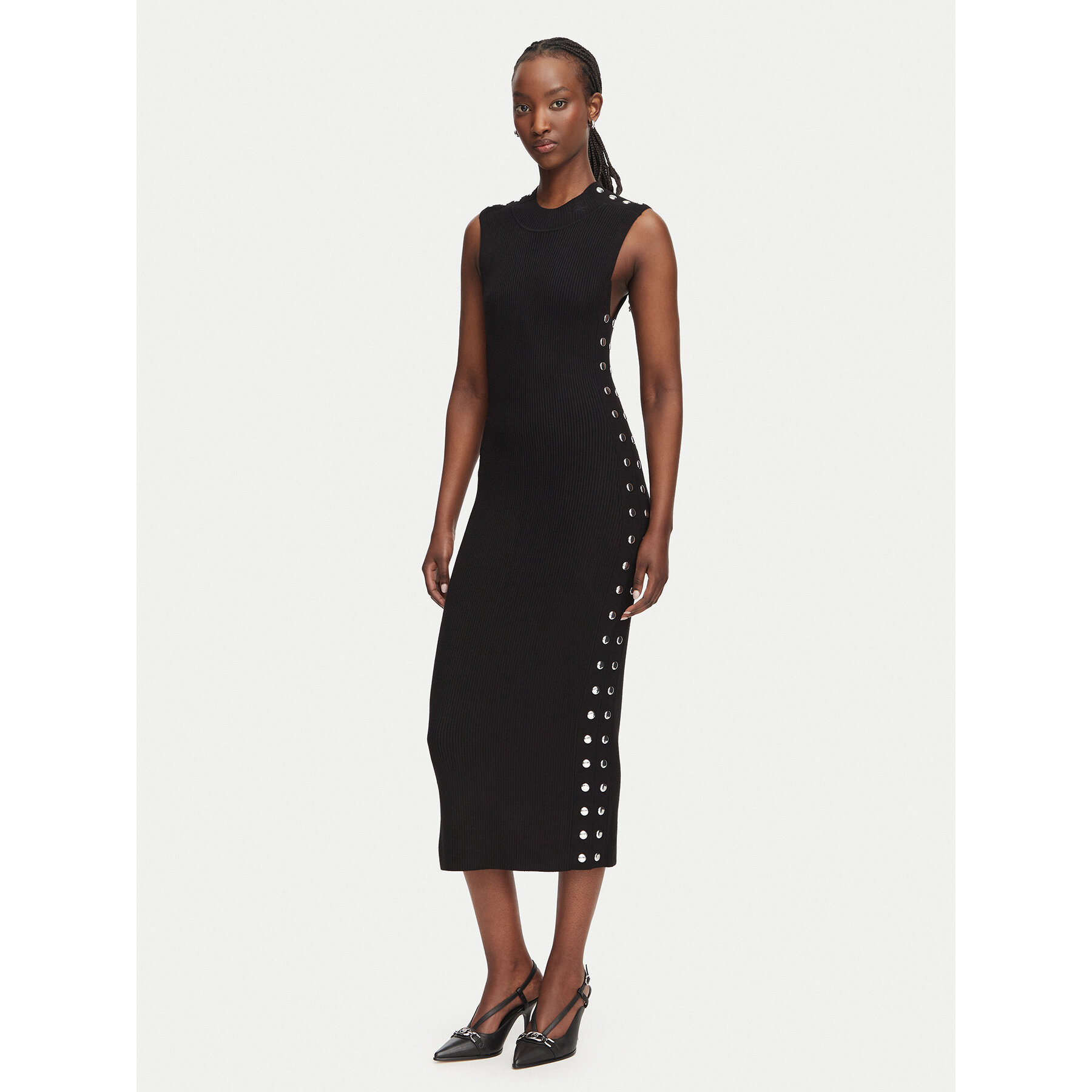 KARL LAGERFELD Kleid für den Alltag B3W13041 Schwarz Slim Fit