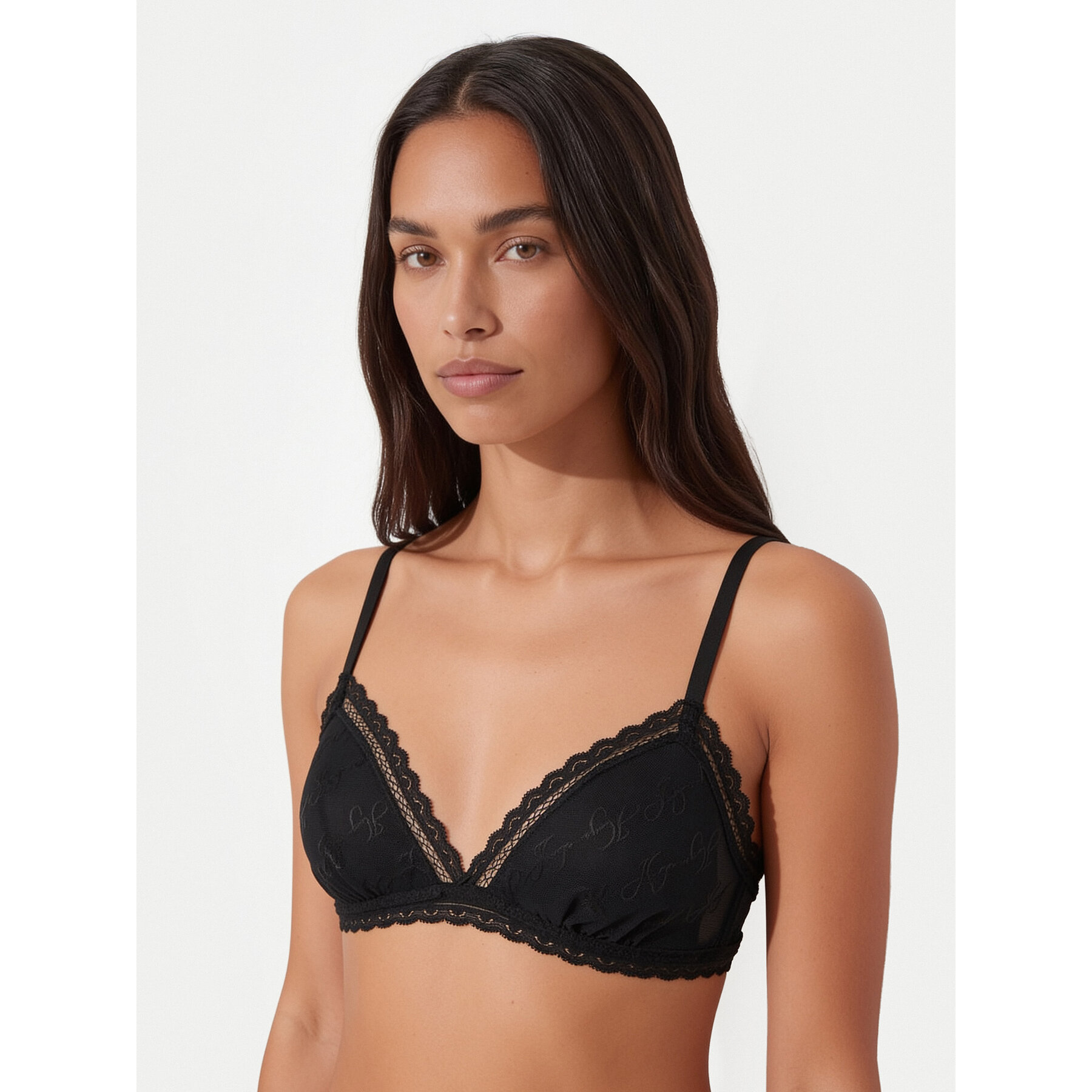 HUGO Bralette-BH Lacy Triangle P 50566790 Schwarz