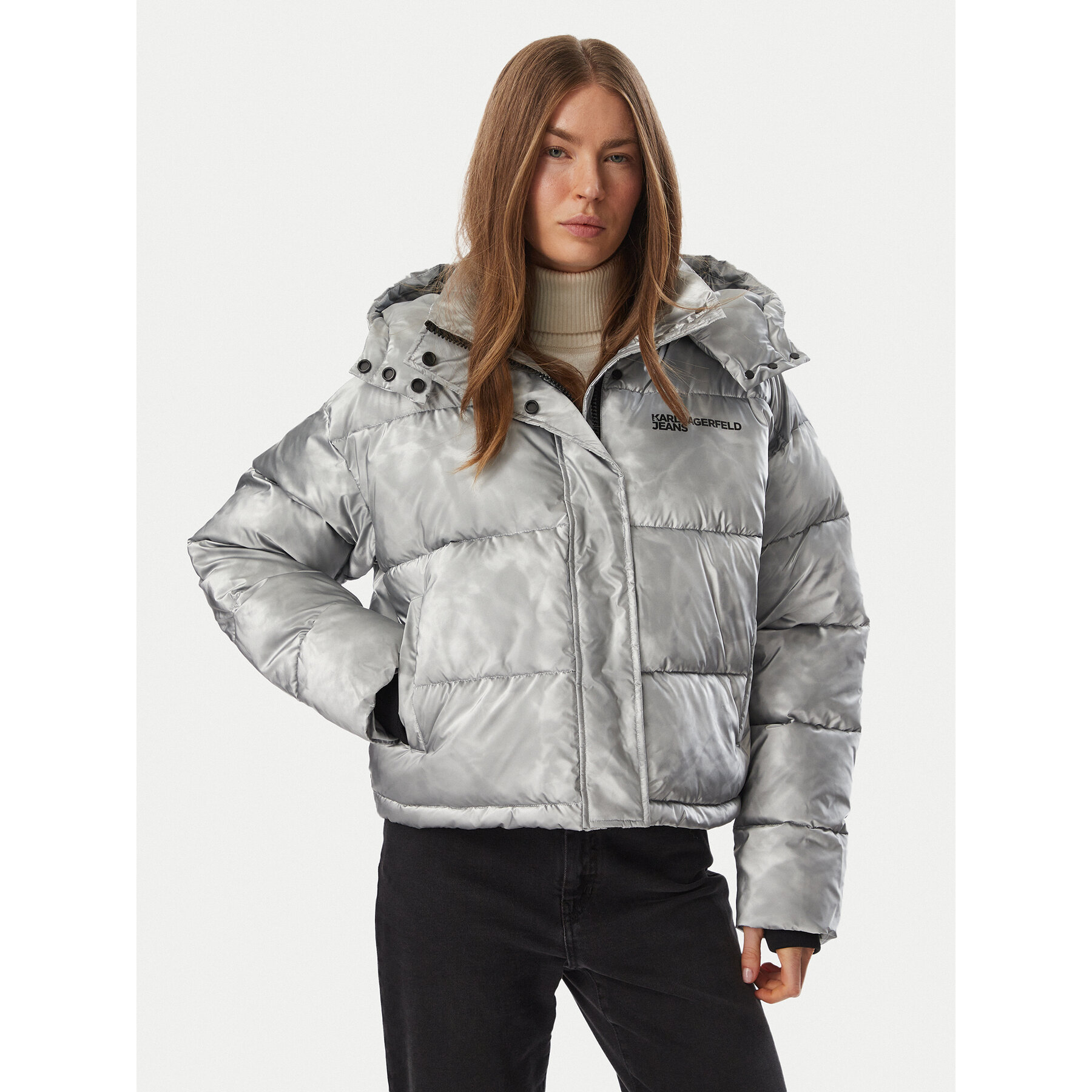 Karl Lagerfeld Jeans Winterjacke B4W15059 Grau Regular Fit