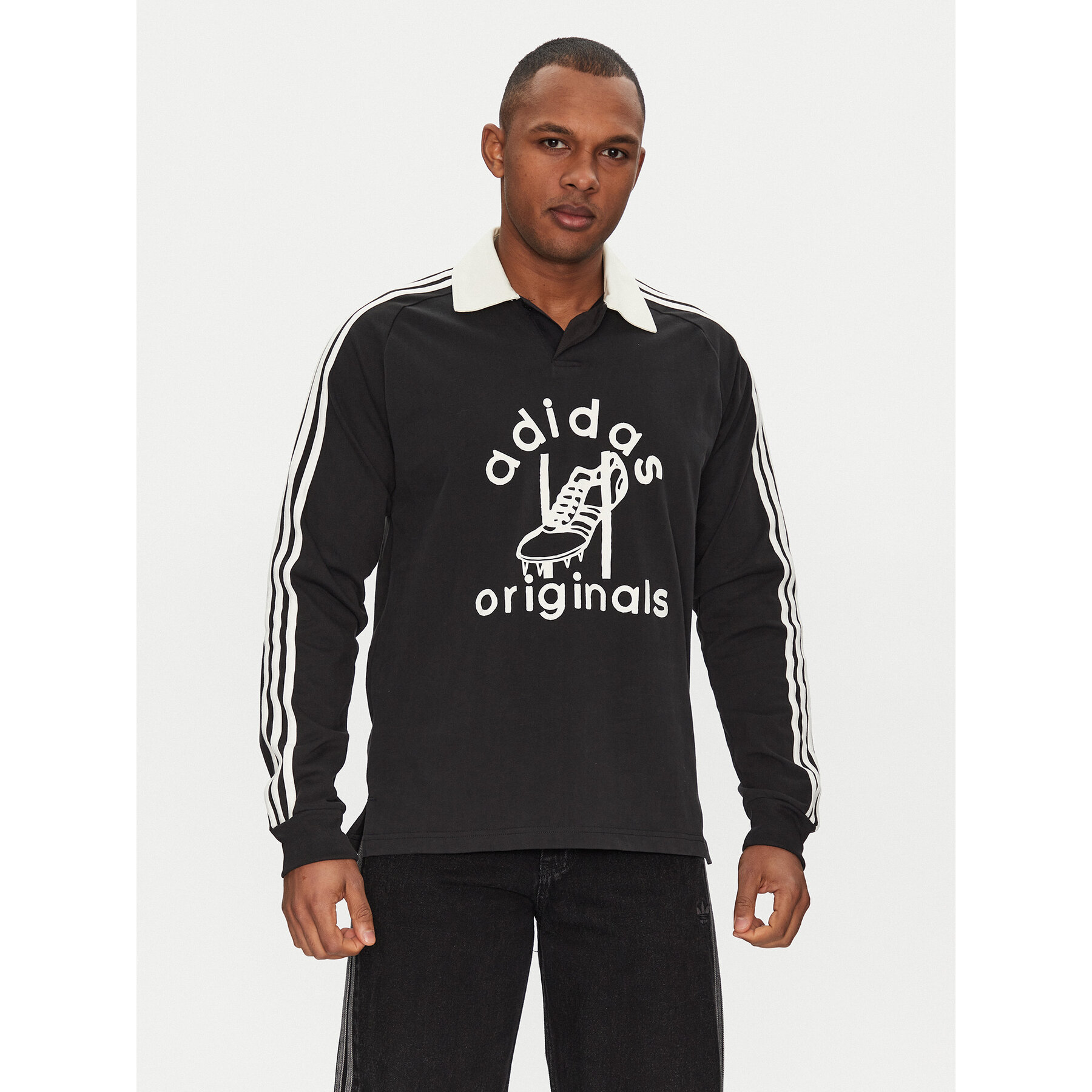 adidas Pólóing Rugby JD1091 Fekete Regular Fit