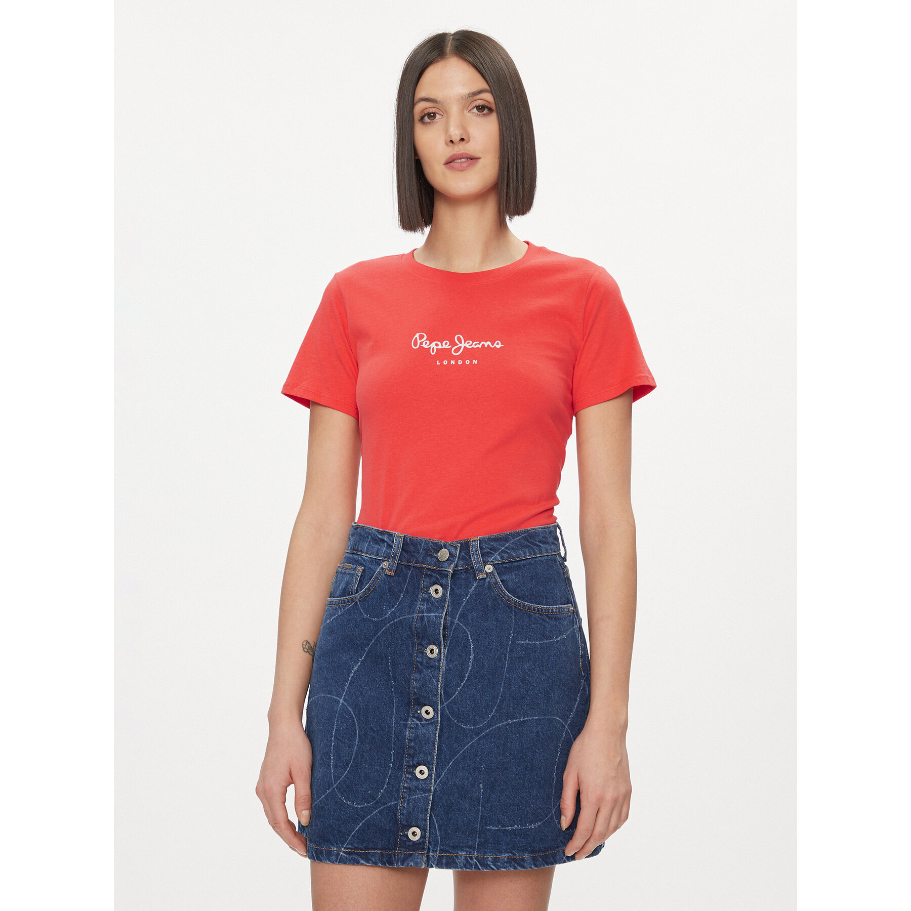 Pepe Jeans Póló Wendy PL505480 Piros Regular Fit