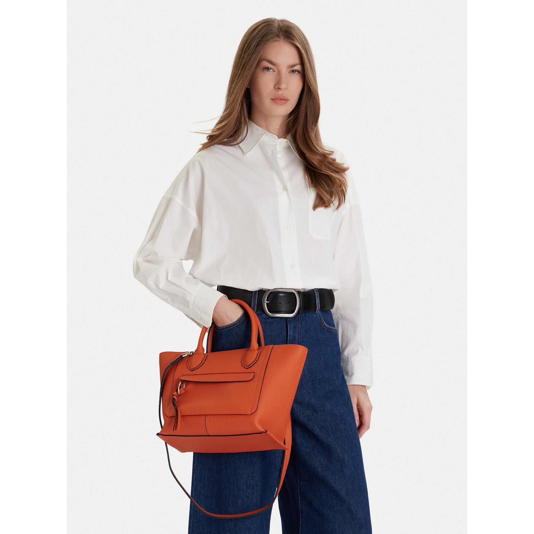 Дамска чанта Longchamp 10104HTA Оранжев