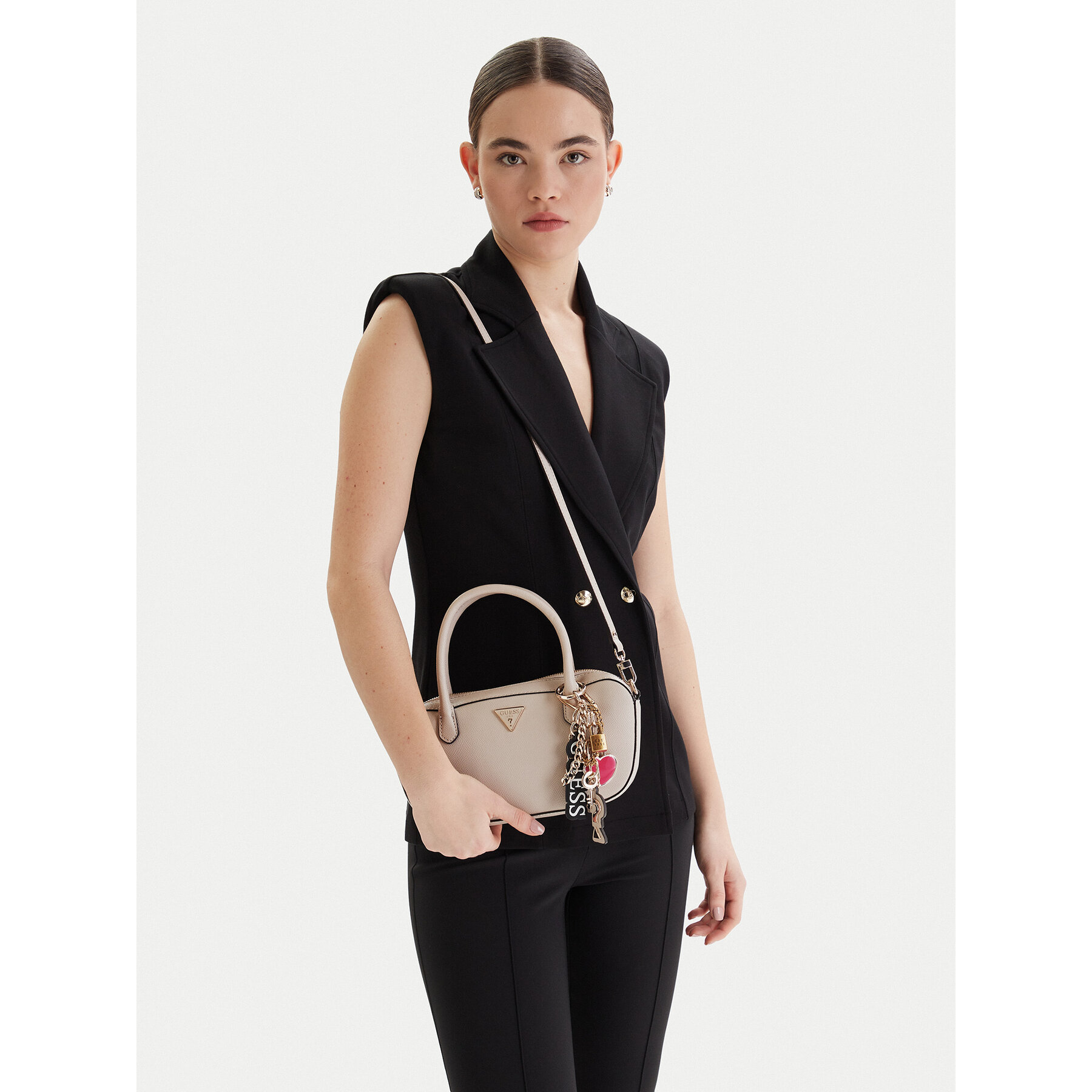 Geantă Guess Davina HWBG98 99050 Crem