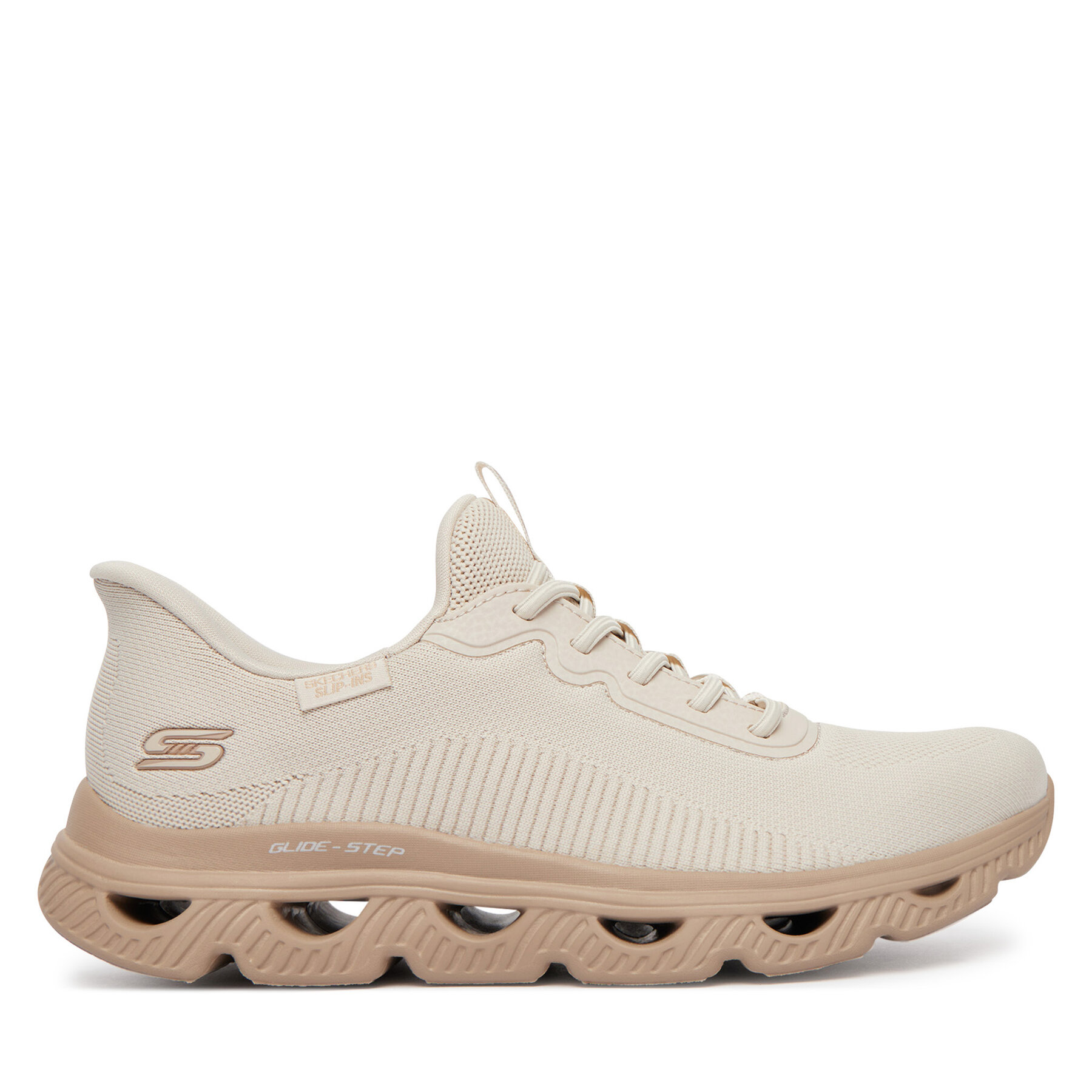 Damskie Sneakersy Skechers, Rozmiar 35, Beżowy BOBS Sport Arc 117629/NAT