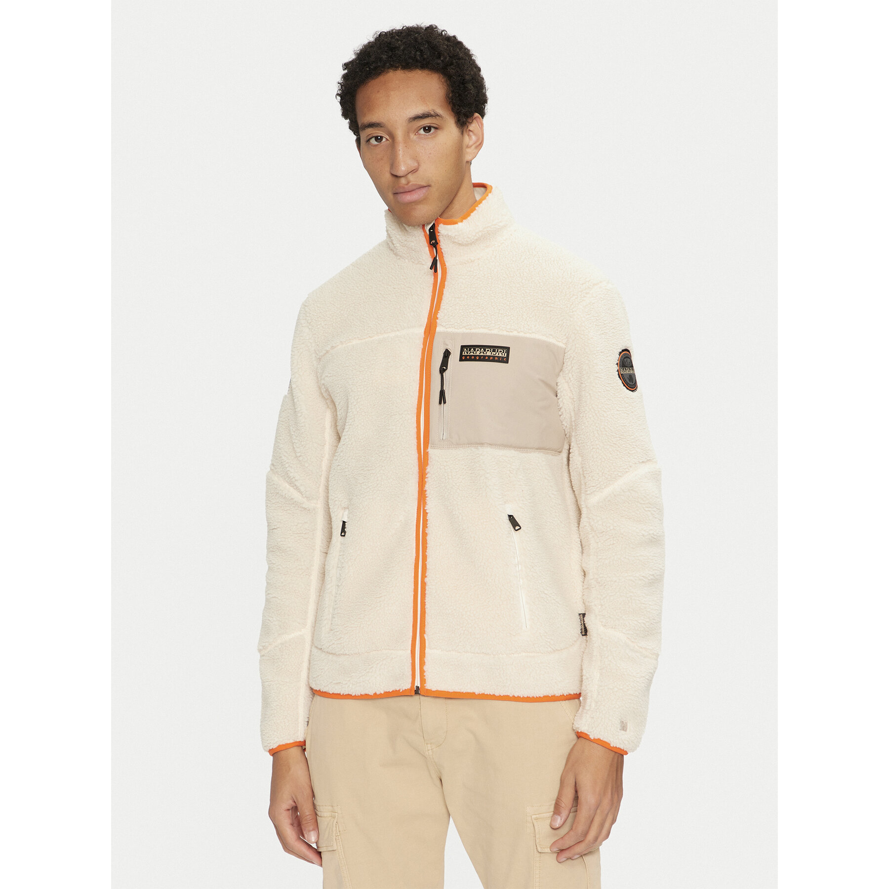 Napapijri Fleecejacke Yupik NP0A4GNT Beige Regular Fit