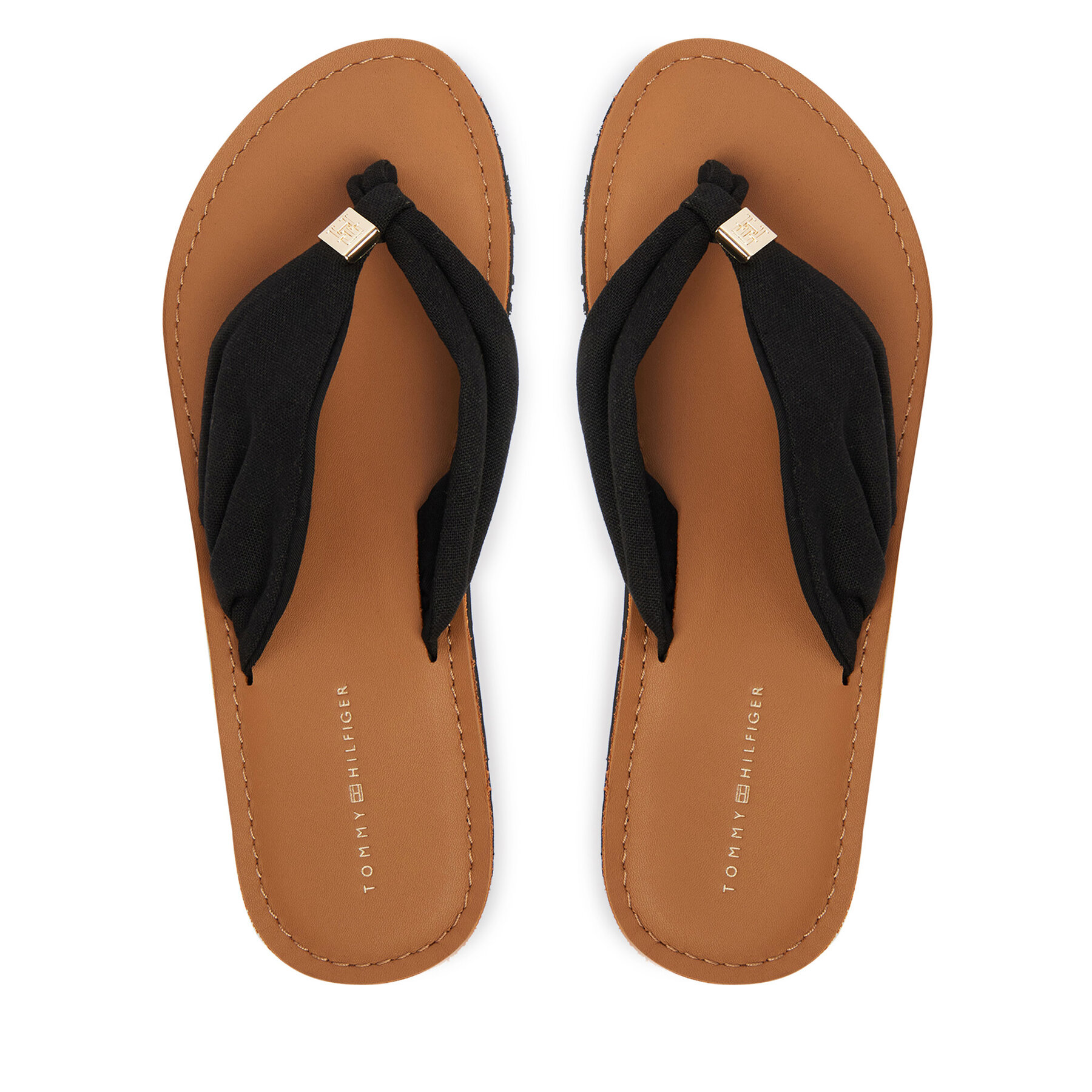 Žabky Tommy Hilfiger Th Ltr Footbed Summer Sandal FW0FW09194 Čierna