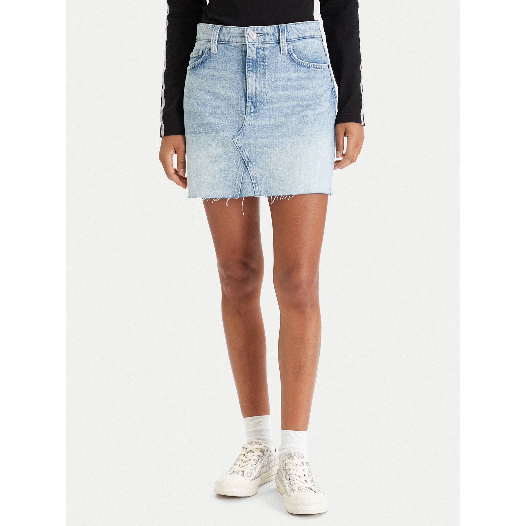 Guess Jeansrock W6RD1H D6833 Blau Regular Fit