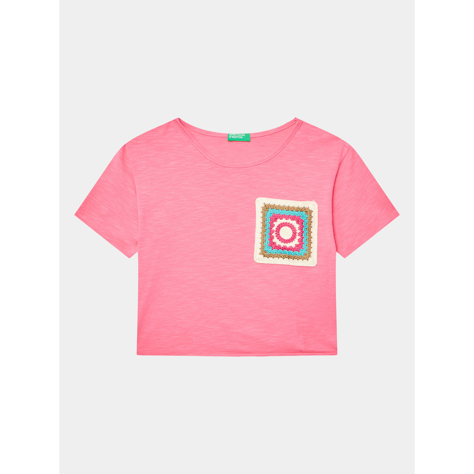 United Colors Of Benetton T-Shirt 3LHAC10BV Ροζ Regular Fit