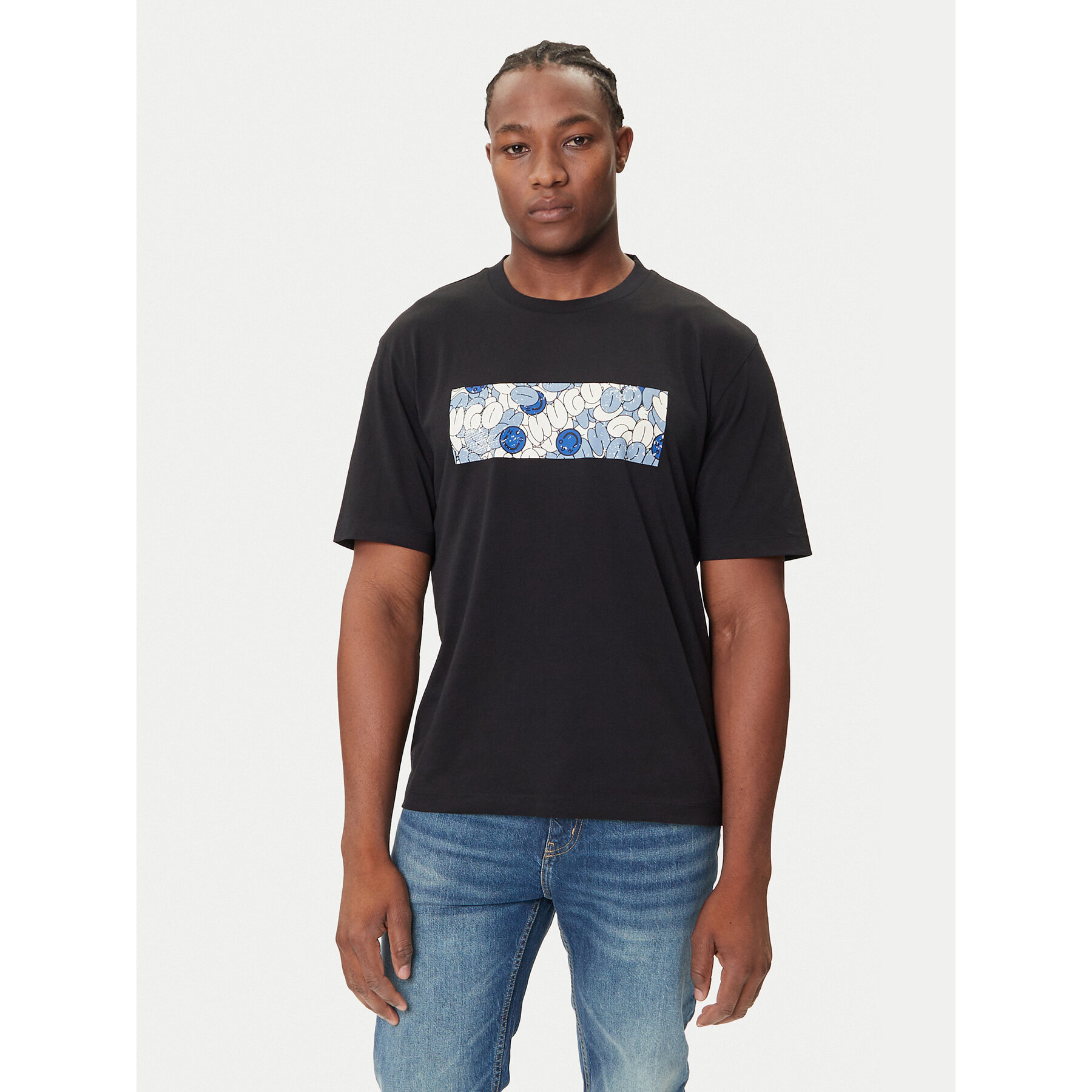 HUGO T-Shirt Nurix 50545128 Schwarz Regular Fit