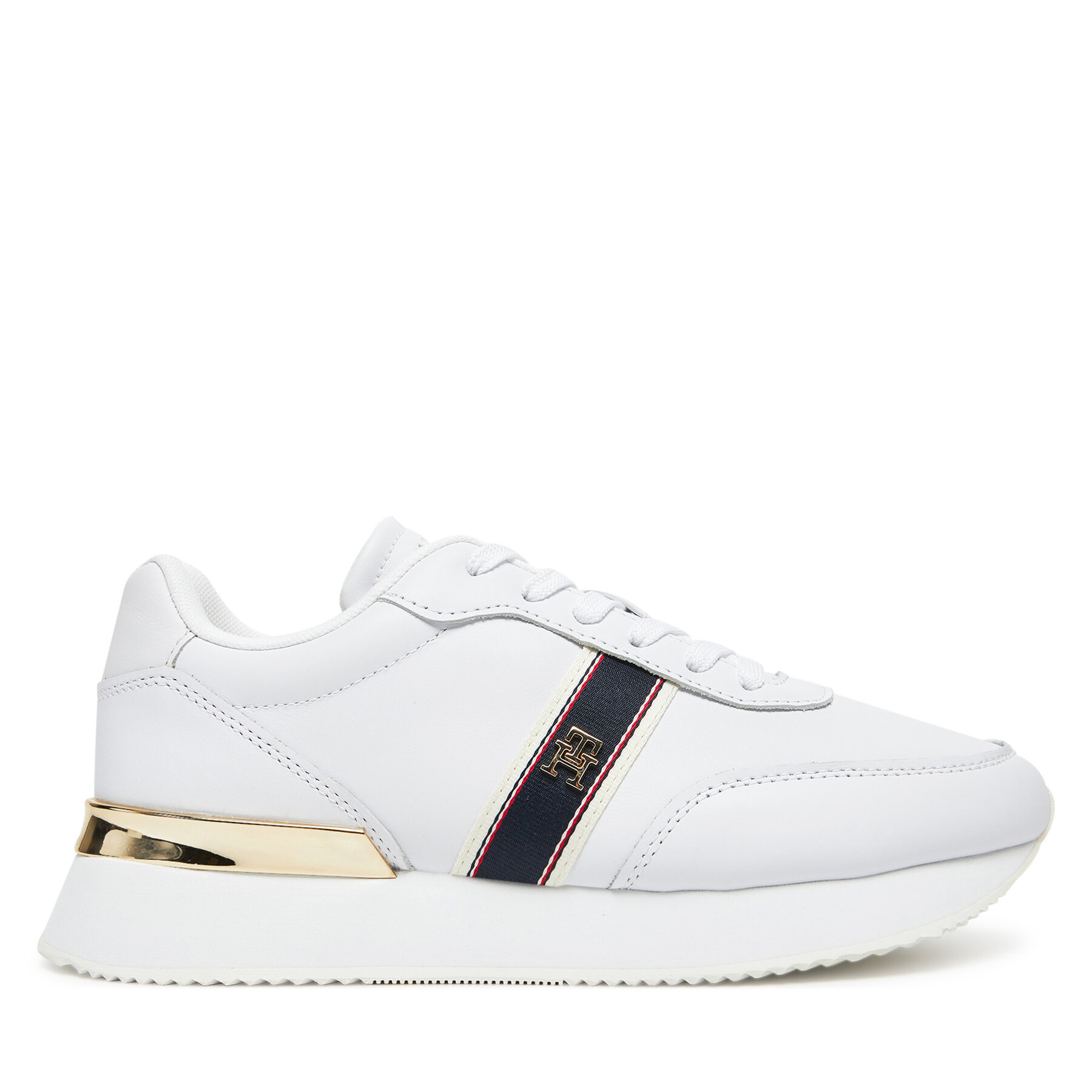 Sneakersy Tommy Hilfiger Webbing Runner FW0FW08904 Biela