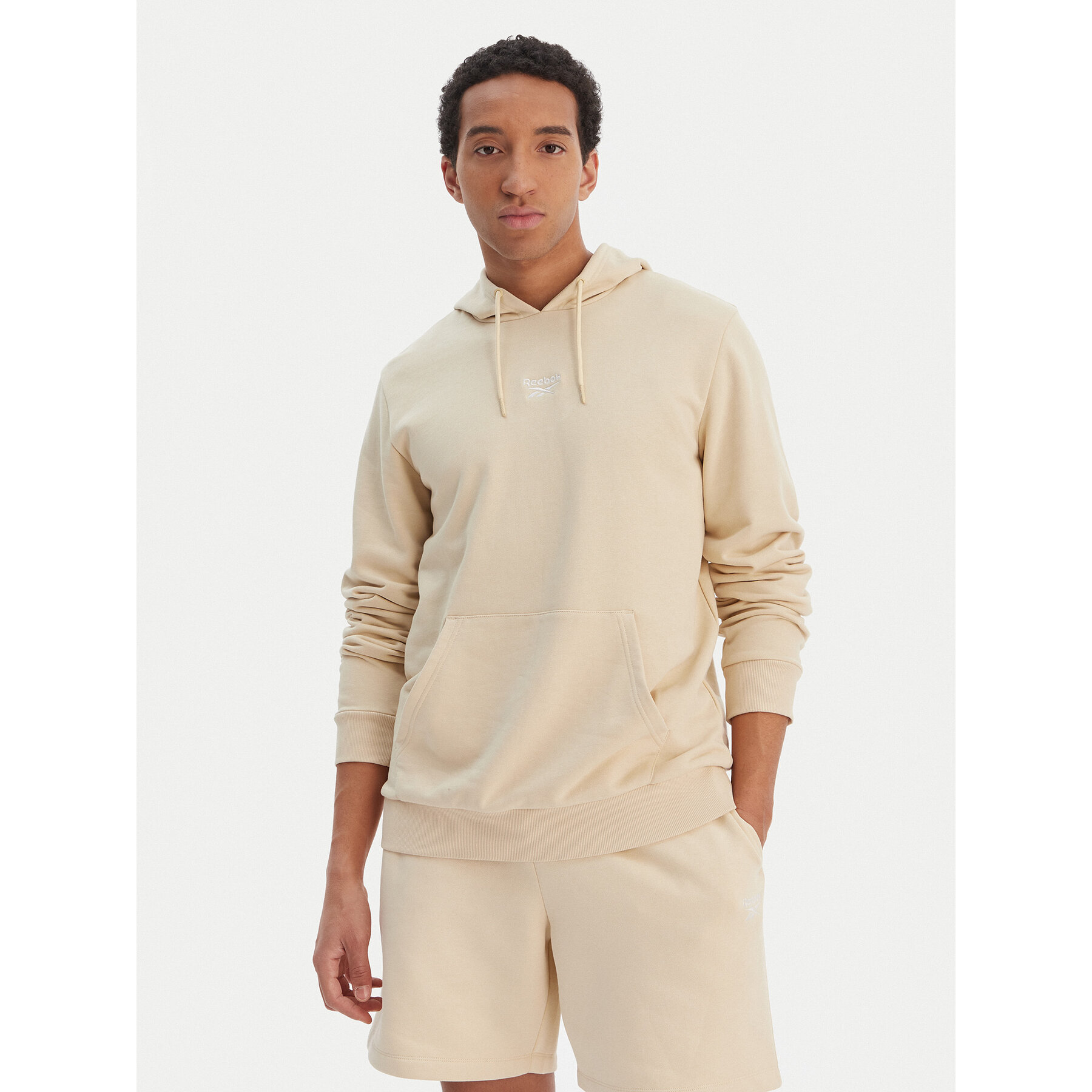 Reebok Majica dugih rukava Babb RK25550CCM Bež Regular Fit