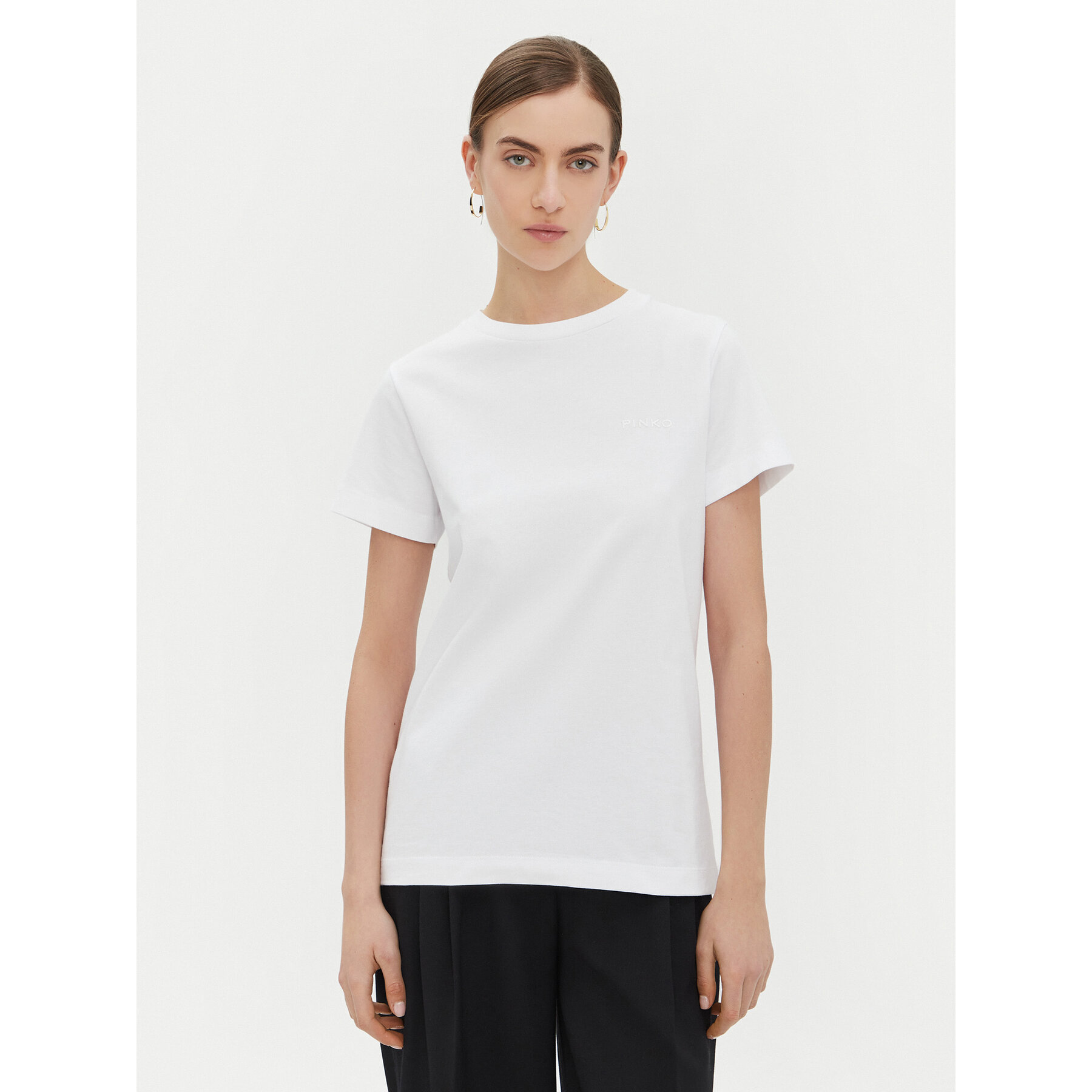 PINKO Majica Start 101752 Bela Regular Fit