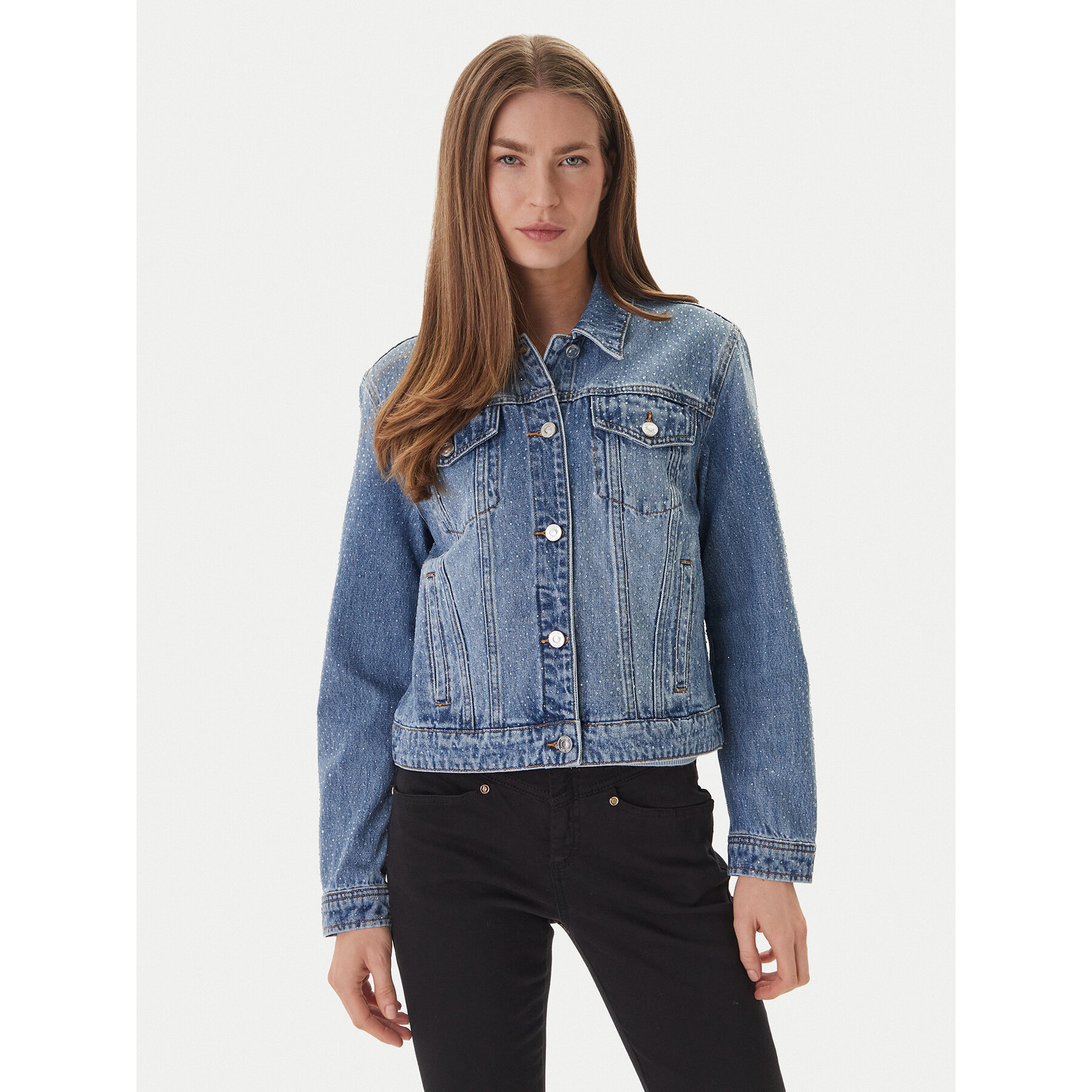 Guess Jeans Jeansjacke W6GN14 D0971 Blau Regular Fit