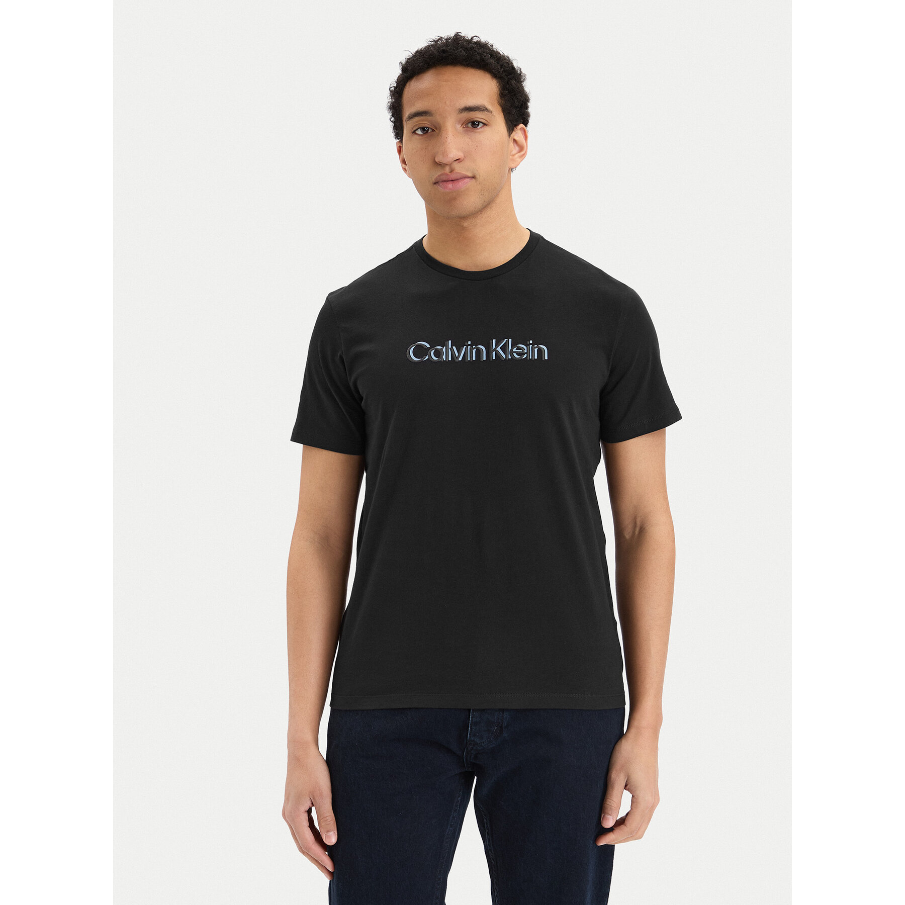 Calvin Klein T-Shirt SS 30s EU LV04LG809G Schwarz Slim Fit