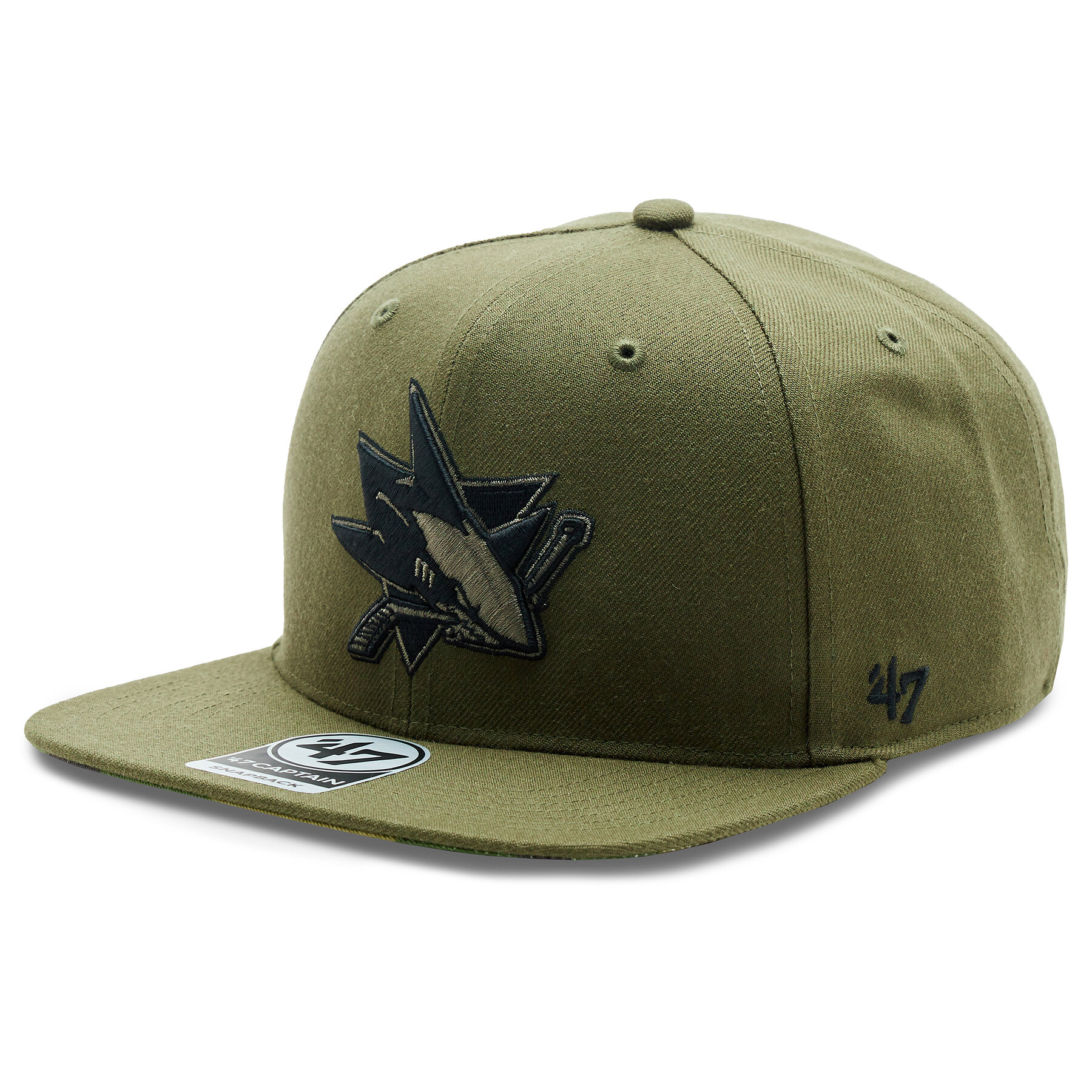 Gorra con visera 47 Brand NHL San Jose Sharks Ballpark Camo '47 CAPTAIN H-BCAMO22WBP-SW Verde