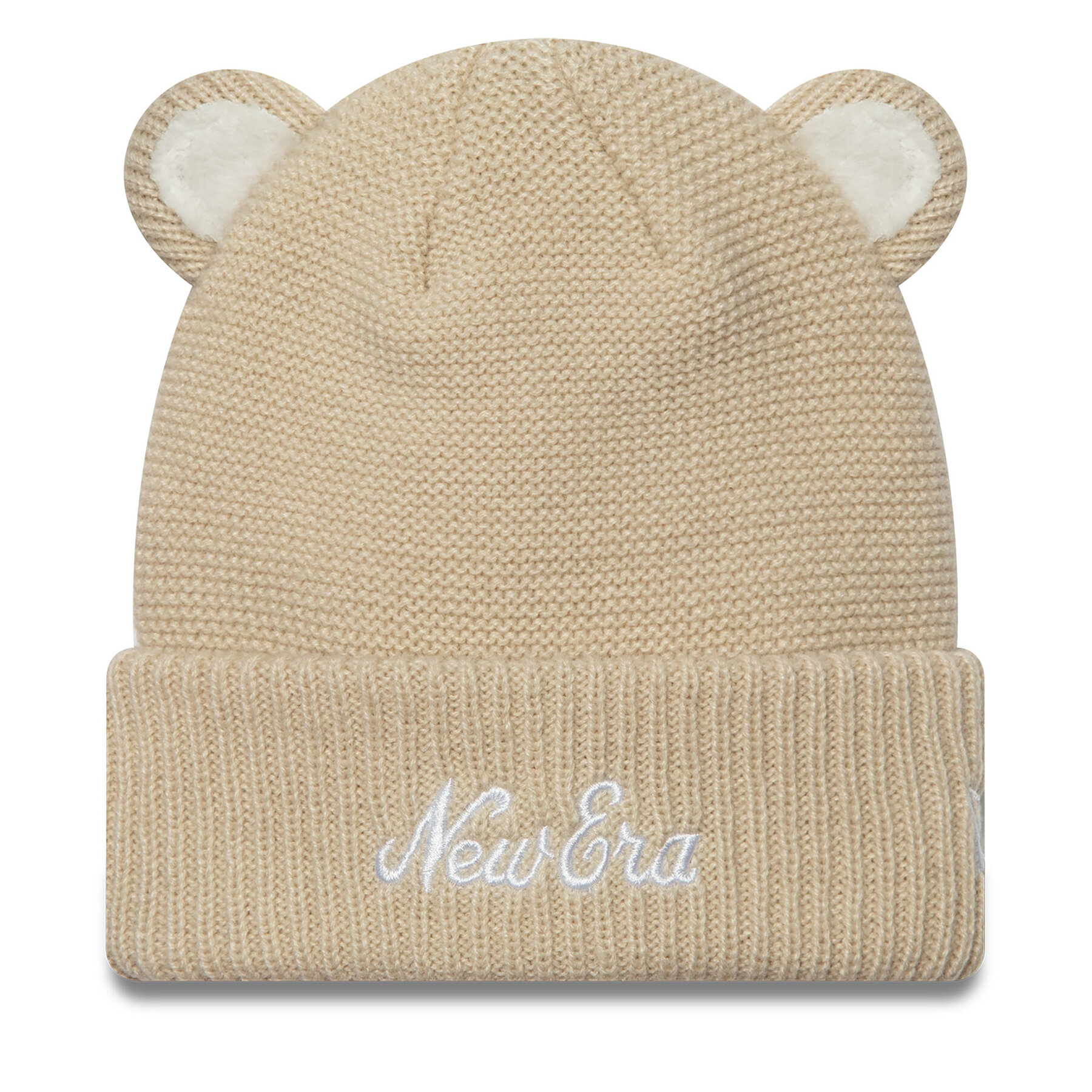 Шапка New Era Teddy Bear Ears Cuff Knit Beanie 60580874 Бежов