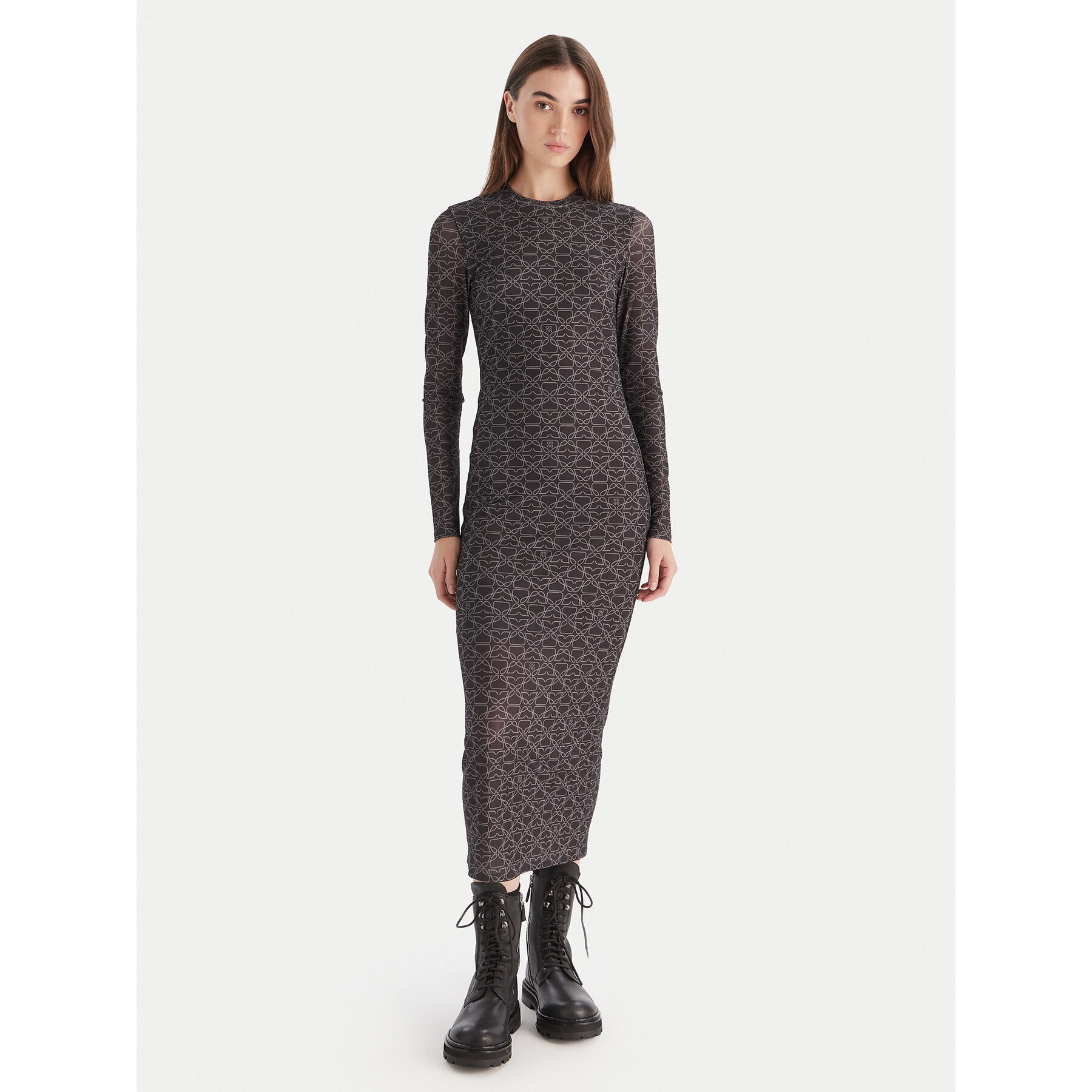 HUGO Kleid für den Alltag Nastan 50542400 Schwarz Slim Fit