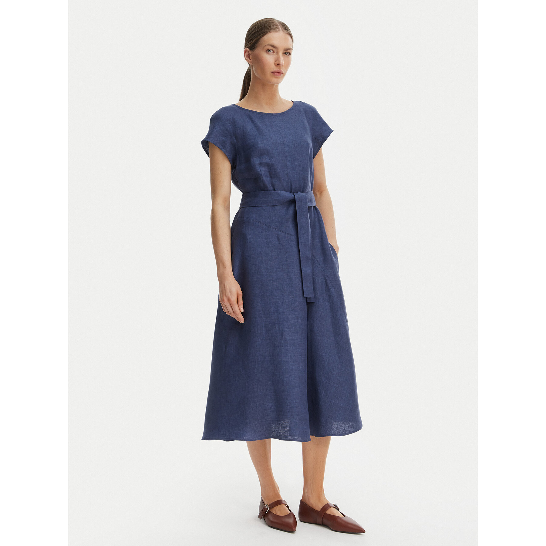 Weekend Max Mara Sommerkleid Esordio 2615221052 Dunkelblau Regular Fit