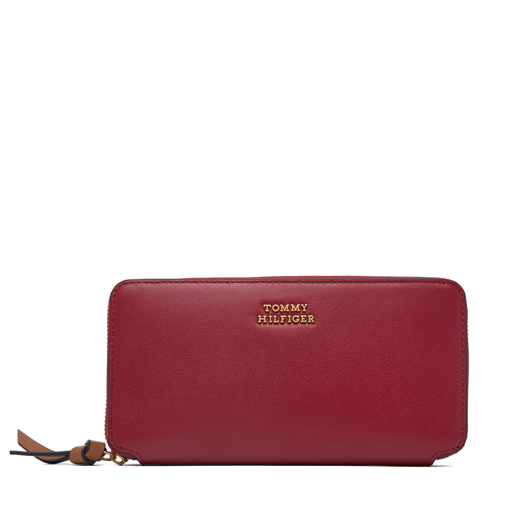 Novčanik Tommy Hilfiger Th Leather Lrg Za Wallet AW0AW18941 Crvena