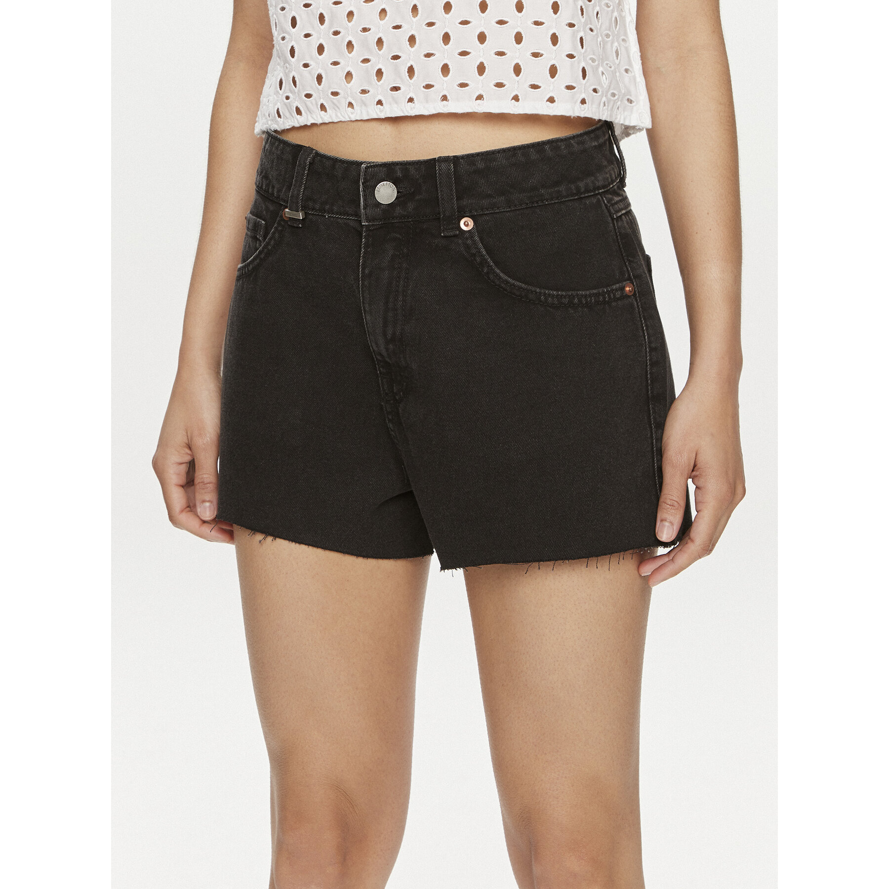 United Colors Of Benetton Jeansshorts 4IPCD9018 Schwarz Regular Fit