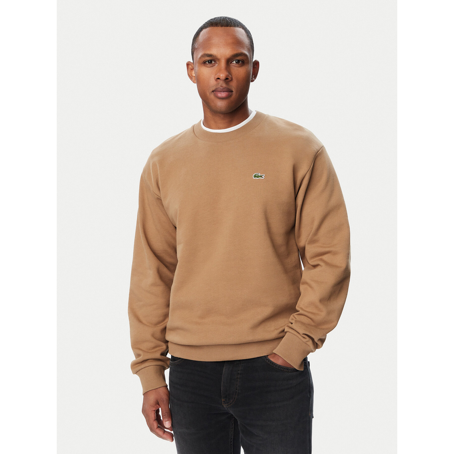 Lacoste Sweatshirt SH8868 Hellbraun Regular Fit