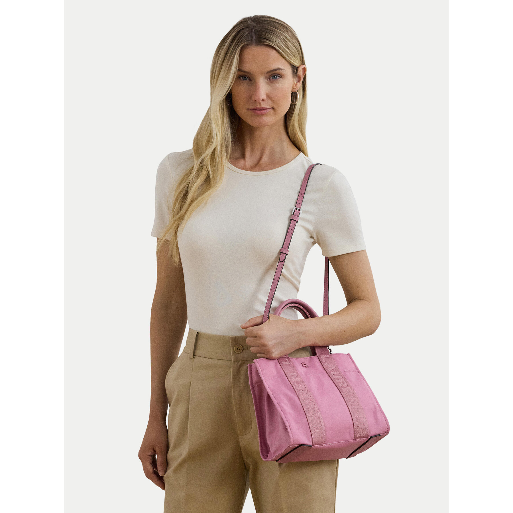 Táska LAUREN RALPH LAUREN Stevie 431962612004 Rózsaszín