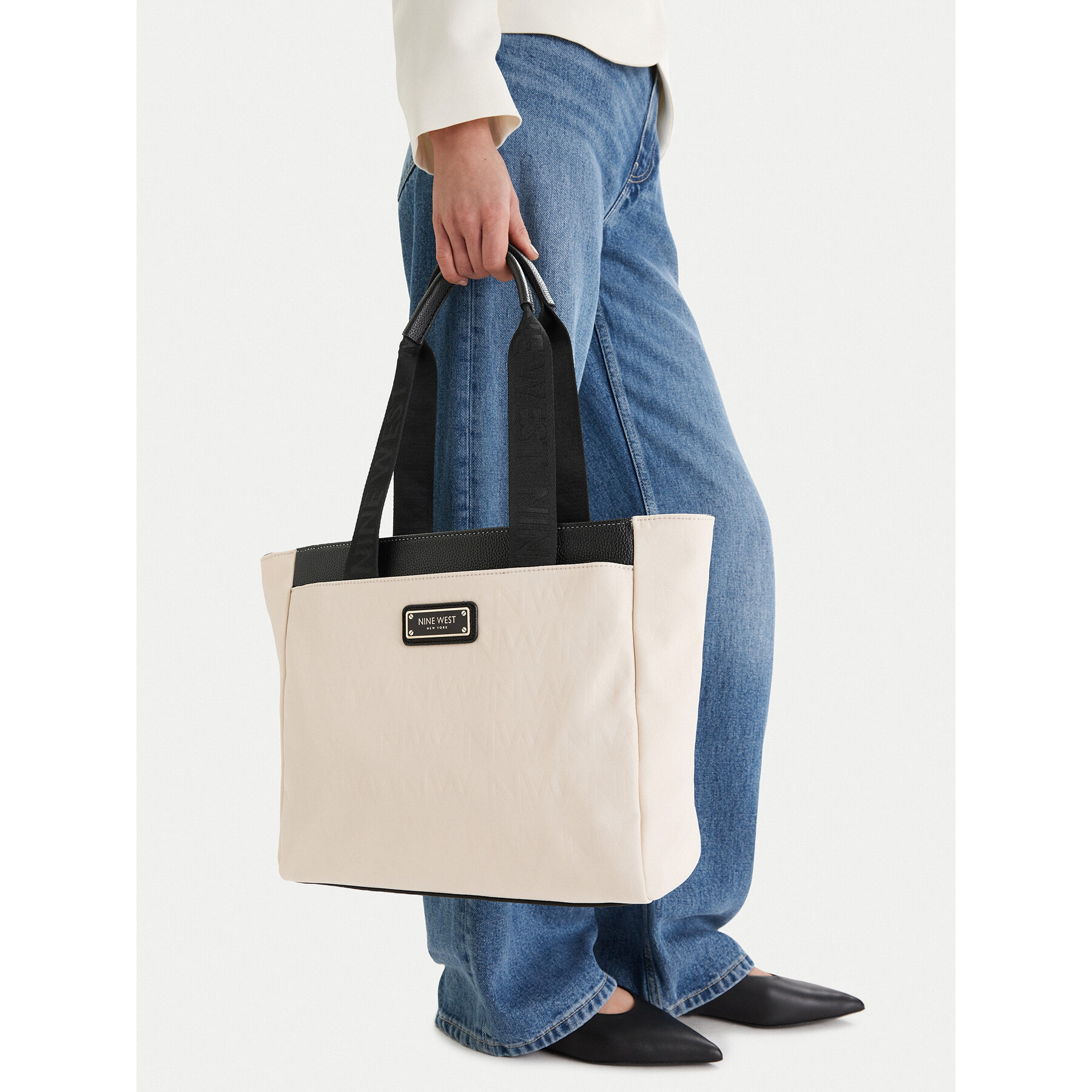 Geantă Nine West CEO-Brielle-LA374-4705 Écru