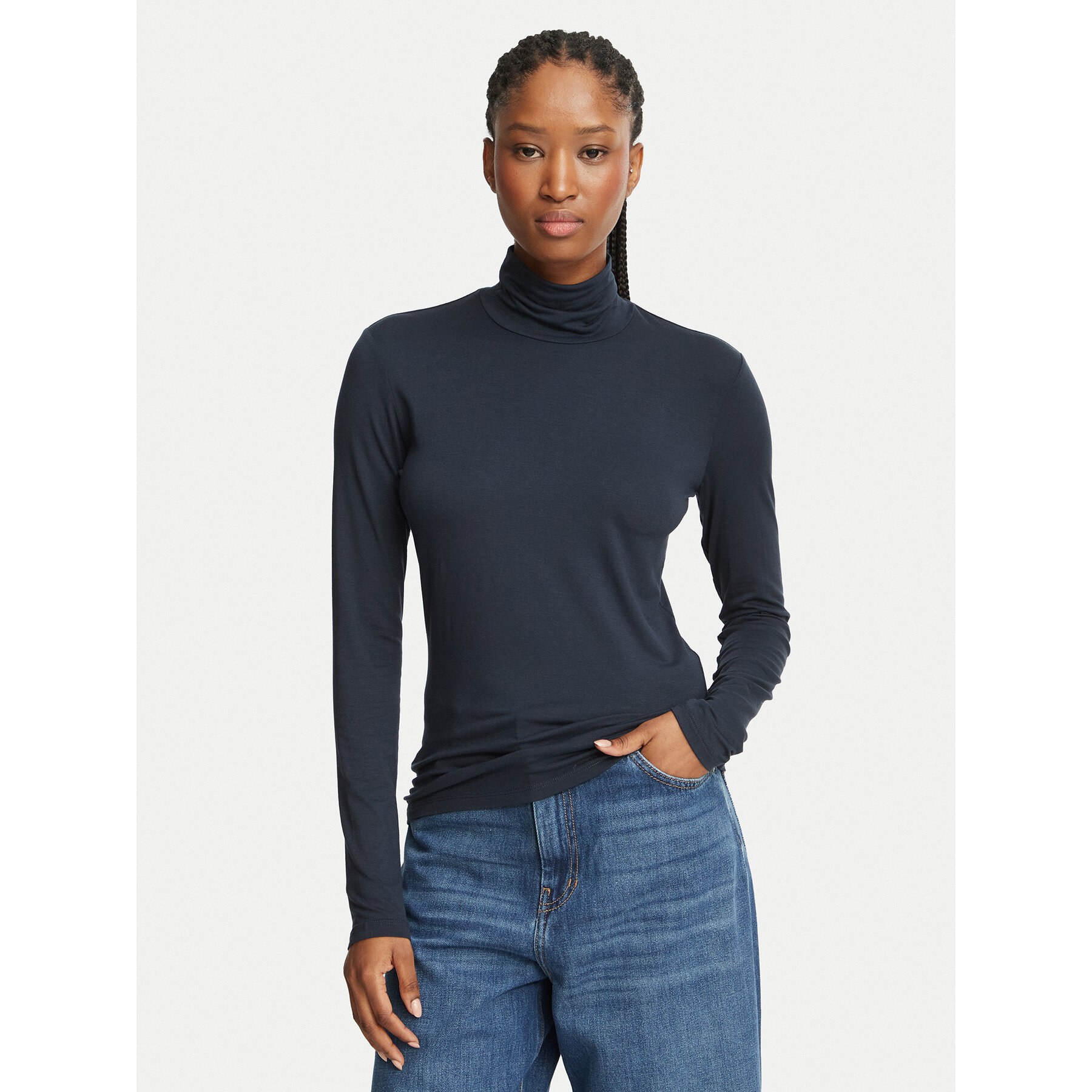 Weekend Max Mara Dolčevita Multif 2625946012 Tamnoplava Regular Fit