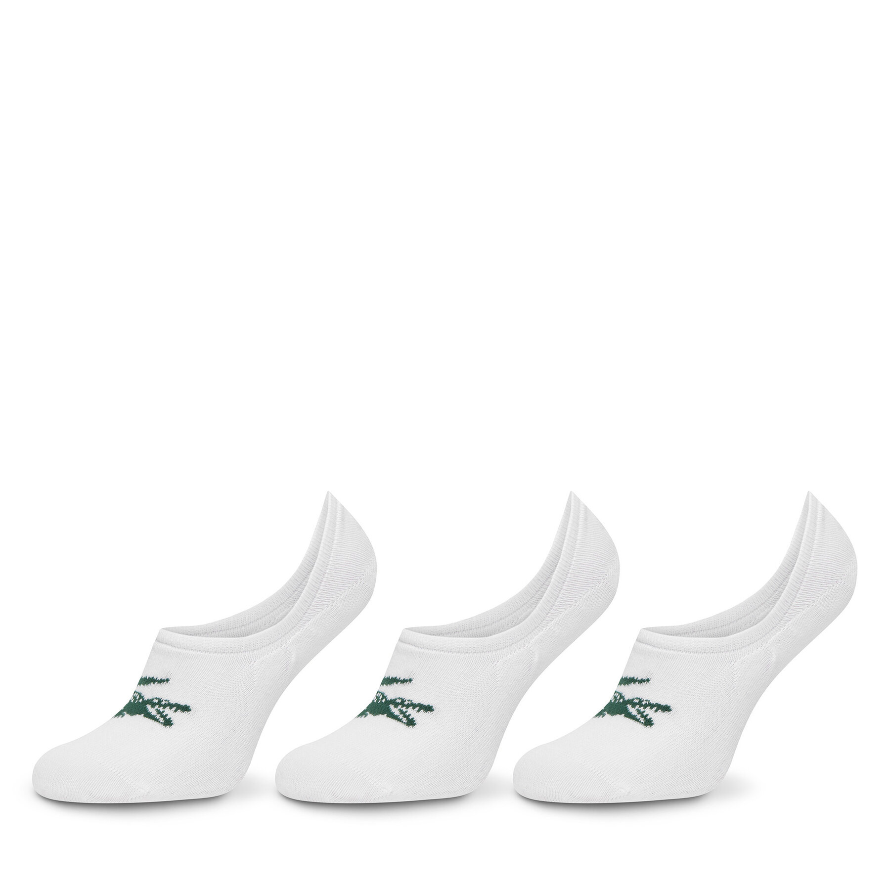 Súprava 3 párov kotníkových ponožiek unisex Lacoste RA7872 Biela
