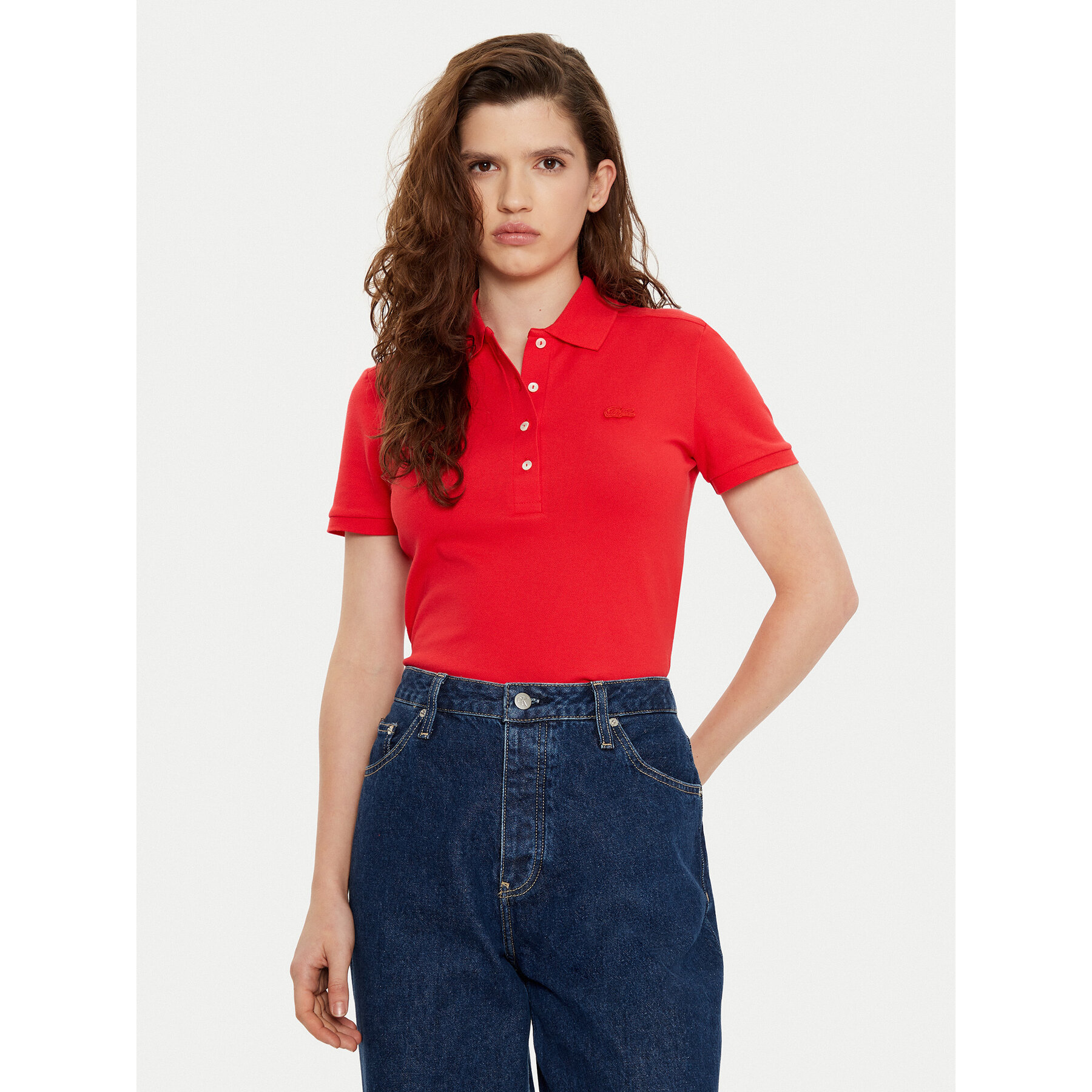 Lacoste Polo PF5462 Κόκκινο Slim Fit