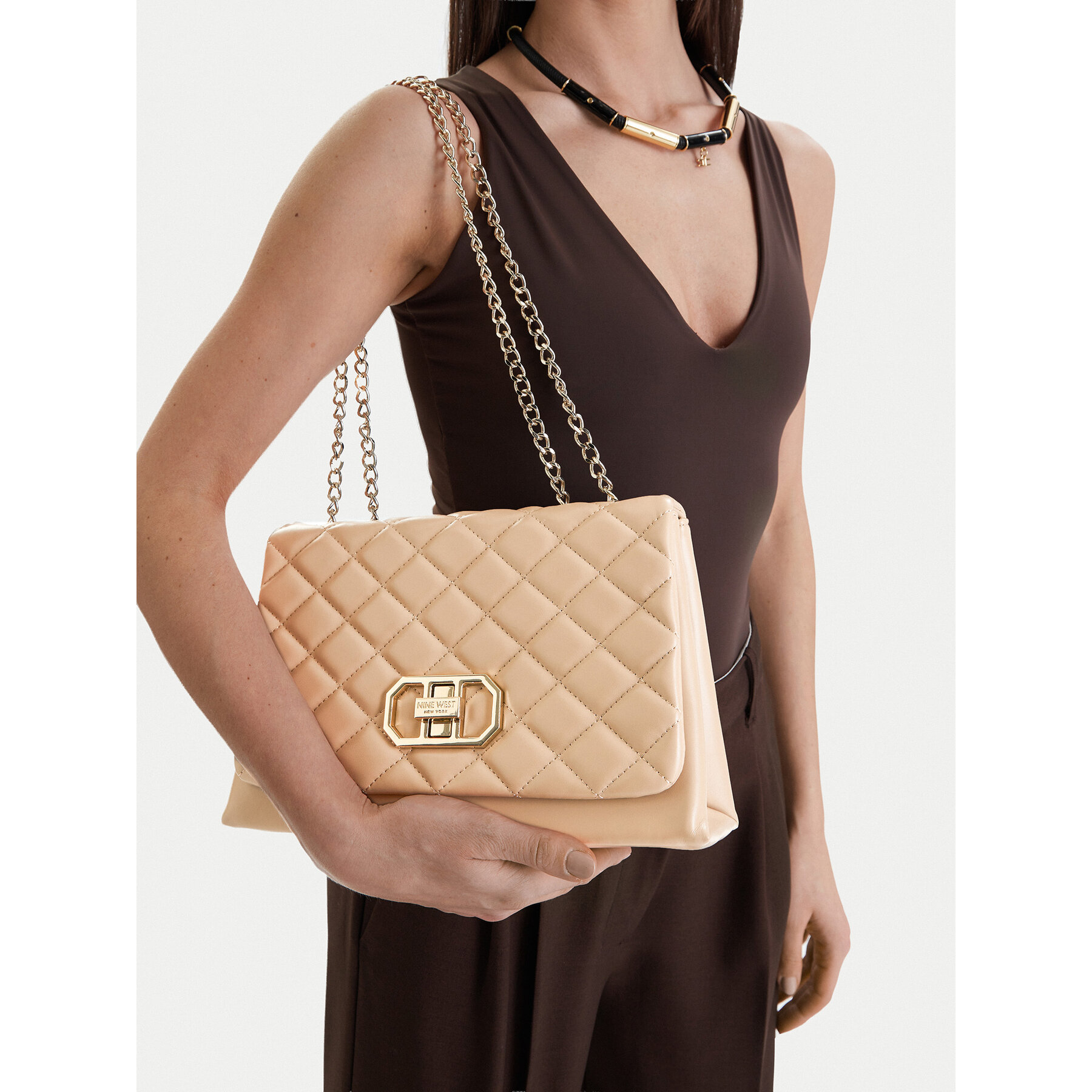 Дамска чанта Nine West CEO-Blanca-LDA8701 Бежов