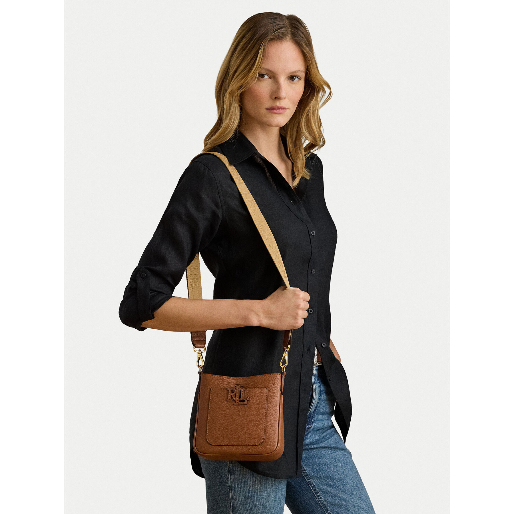 Ročna torba LAUREN RALPH LAUREN 431982184001 Rjava
