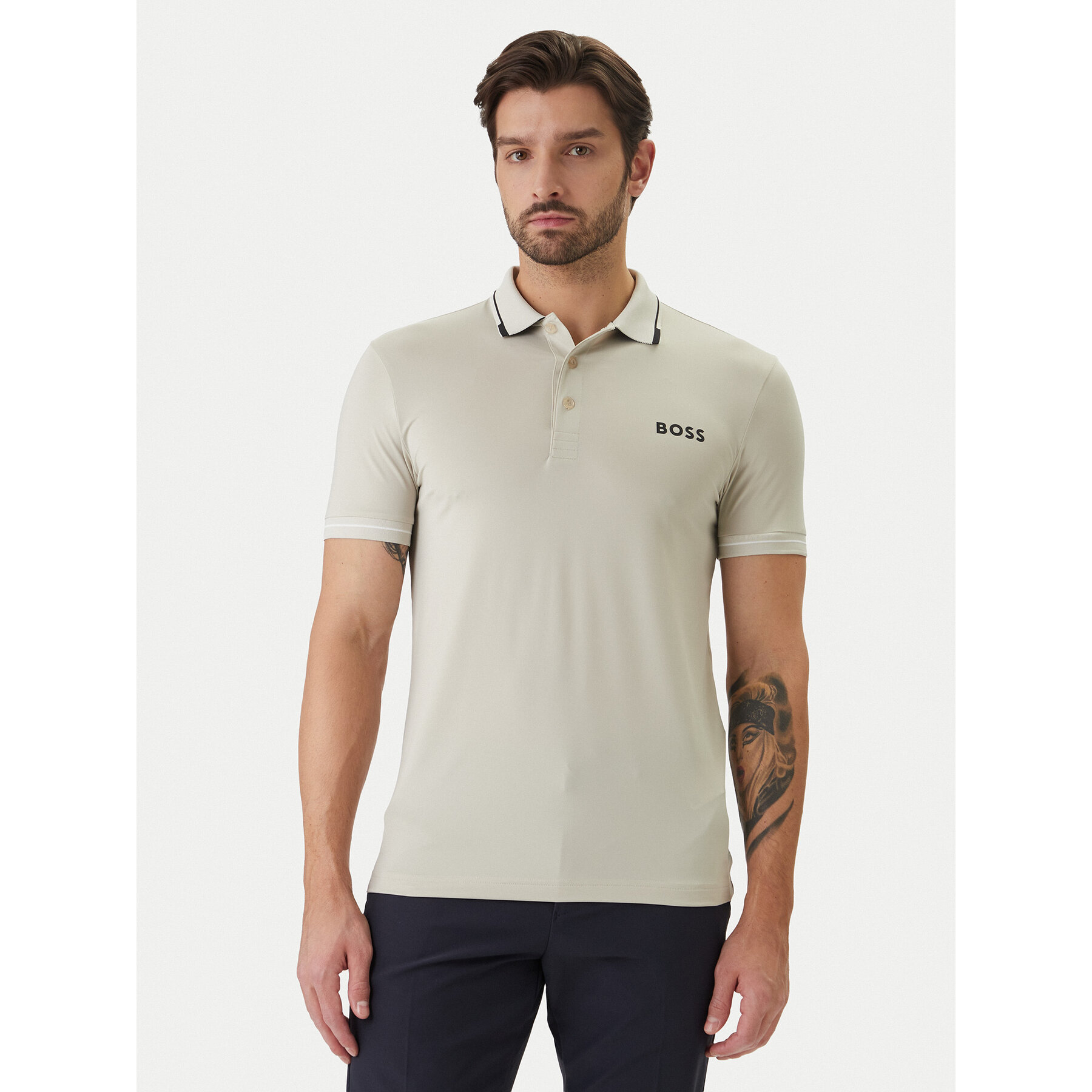 BOSS Poloshirt Paul Pro 50506203 Beige Slim Fit