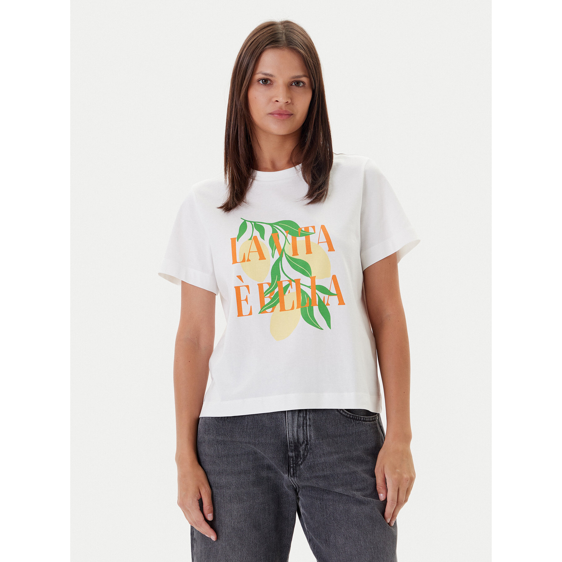 Vero Moda T-shirt Sonna 10327143 Bianco Regular Fit