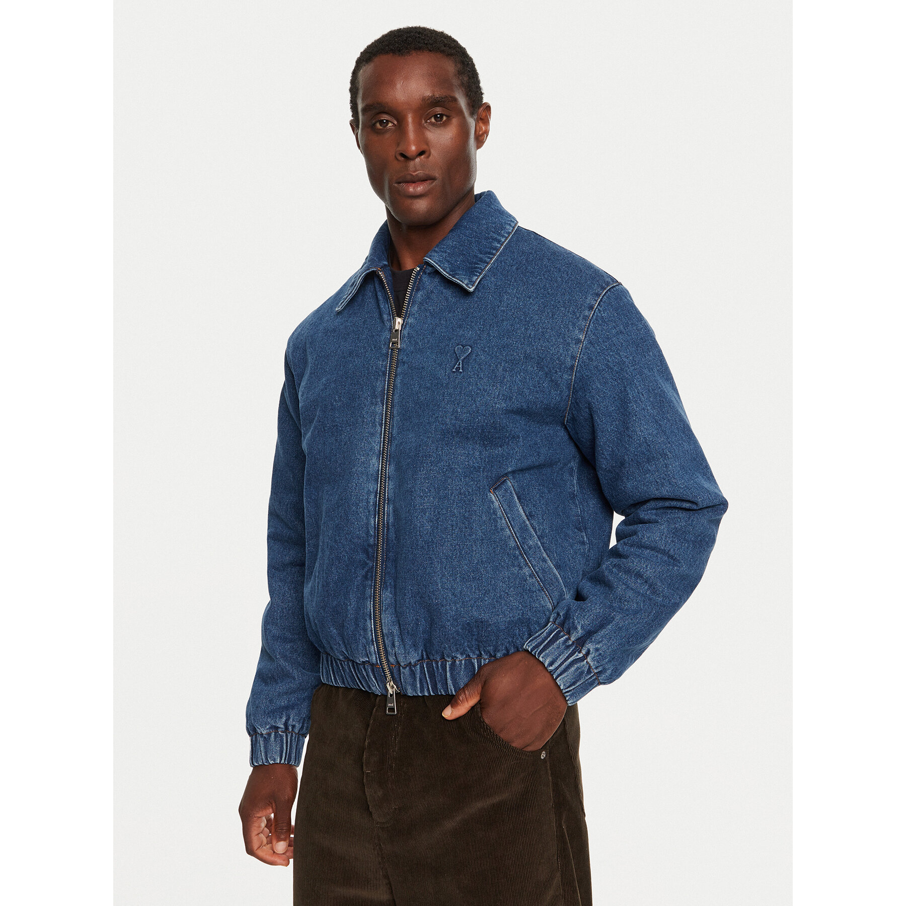 AMI Paris Jeansjacke HJK020DE0031 Blau Regular Fit
