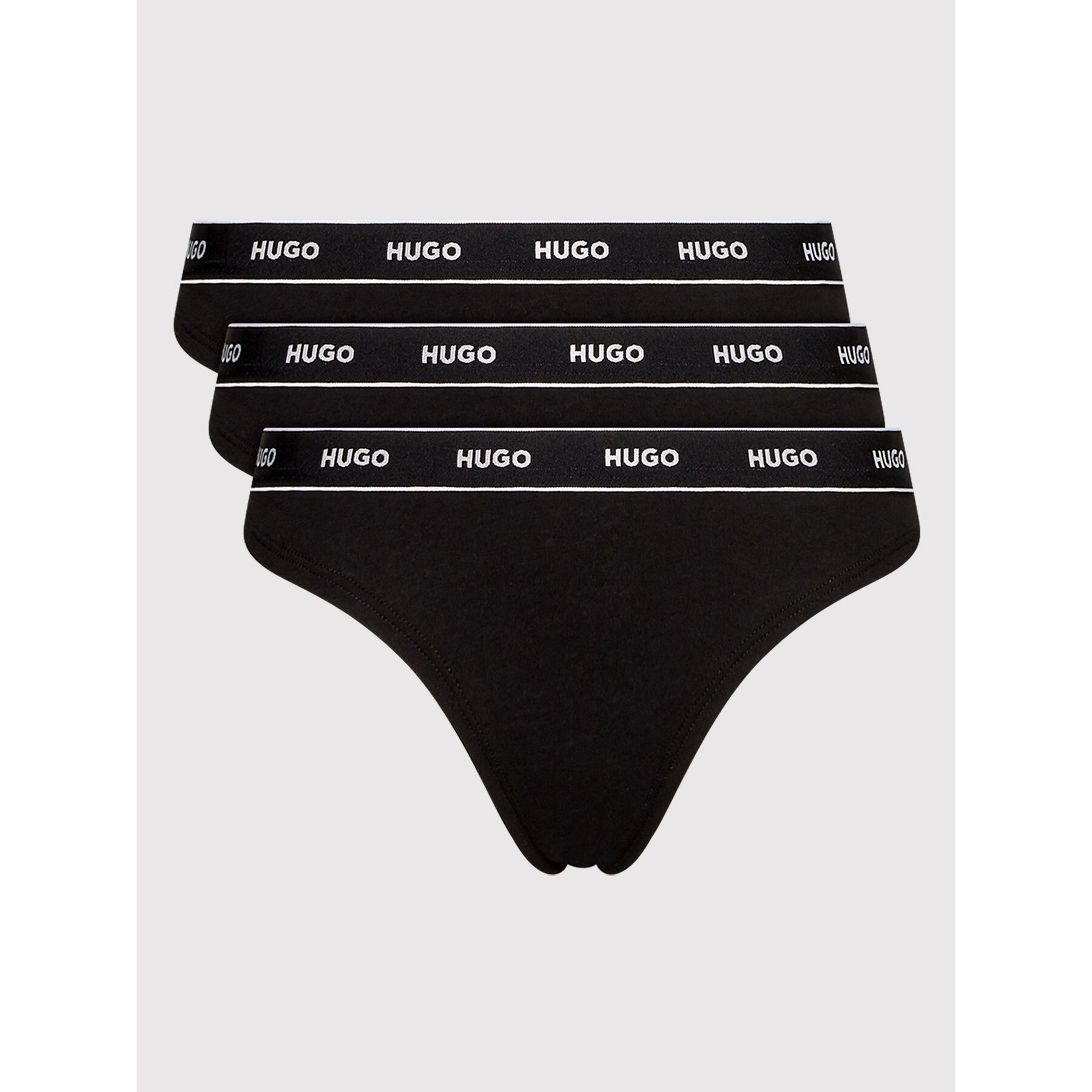 HUGO Σετ στρινγκ 50469681 Μαύρο