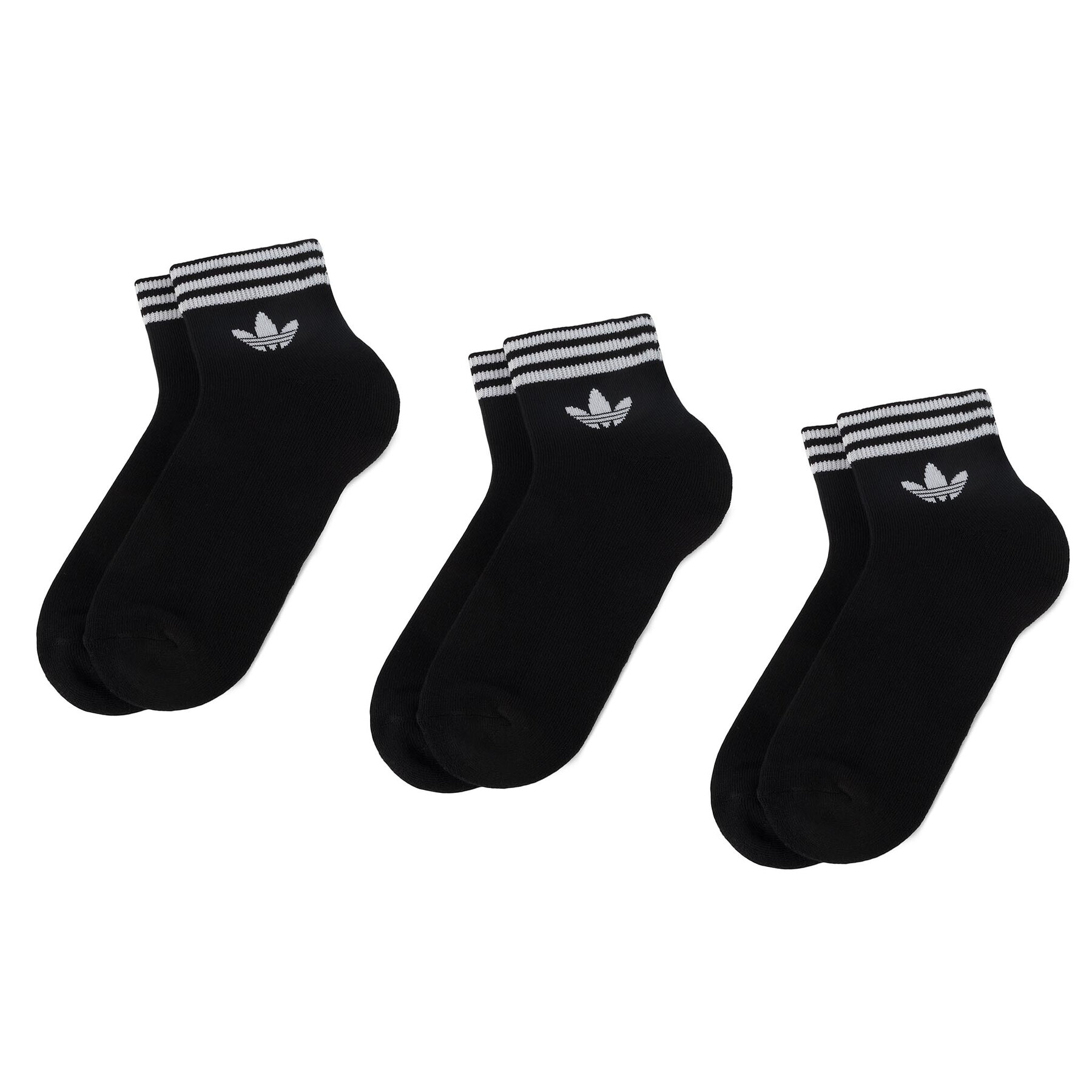 Set od 3 para unisex visokih čarapa adidas Tref Ank Sck Hc EE1151 Black/White