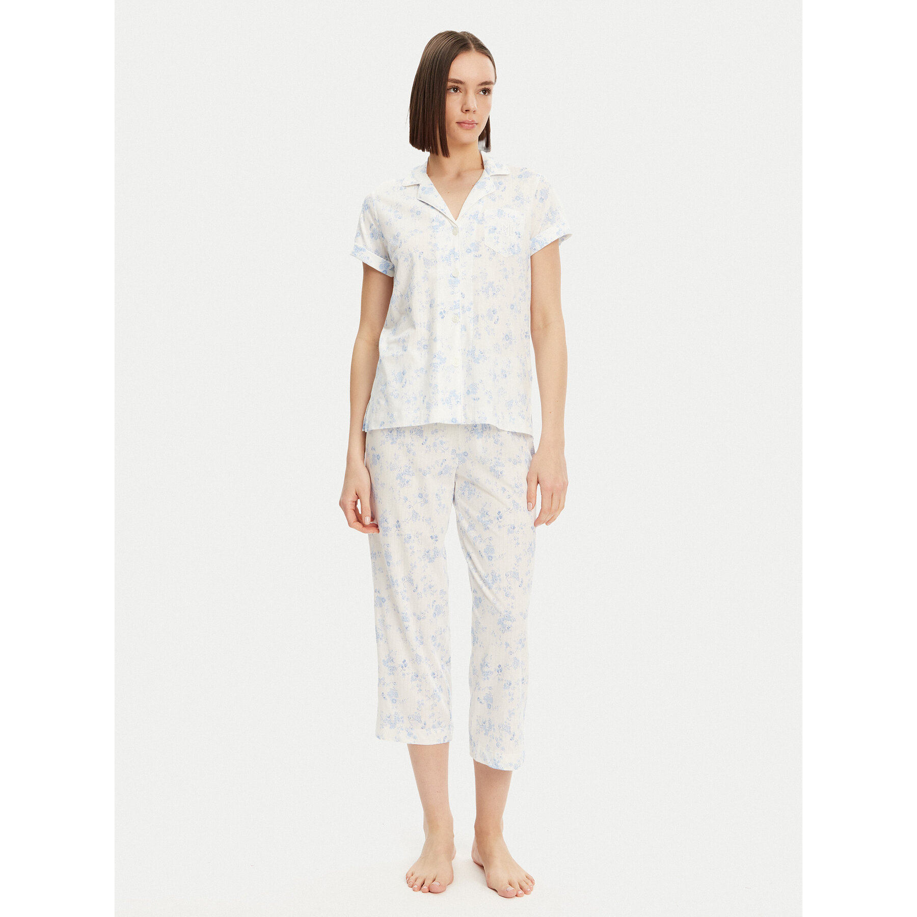 LAUREN RALPH LAUREN Pizsama ILN92422 Kék Regular Fit