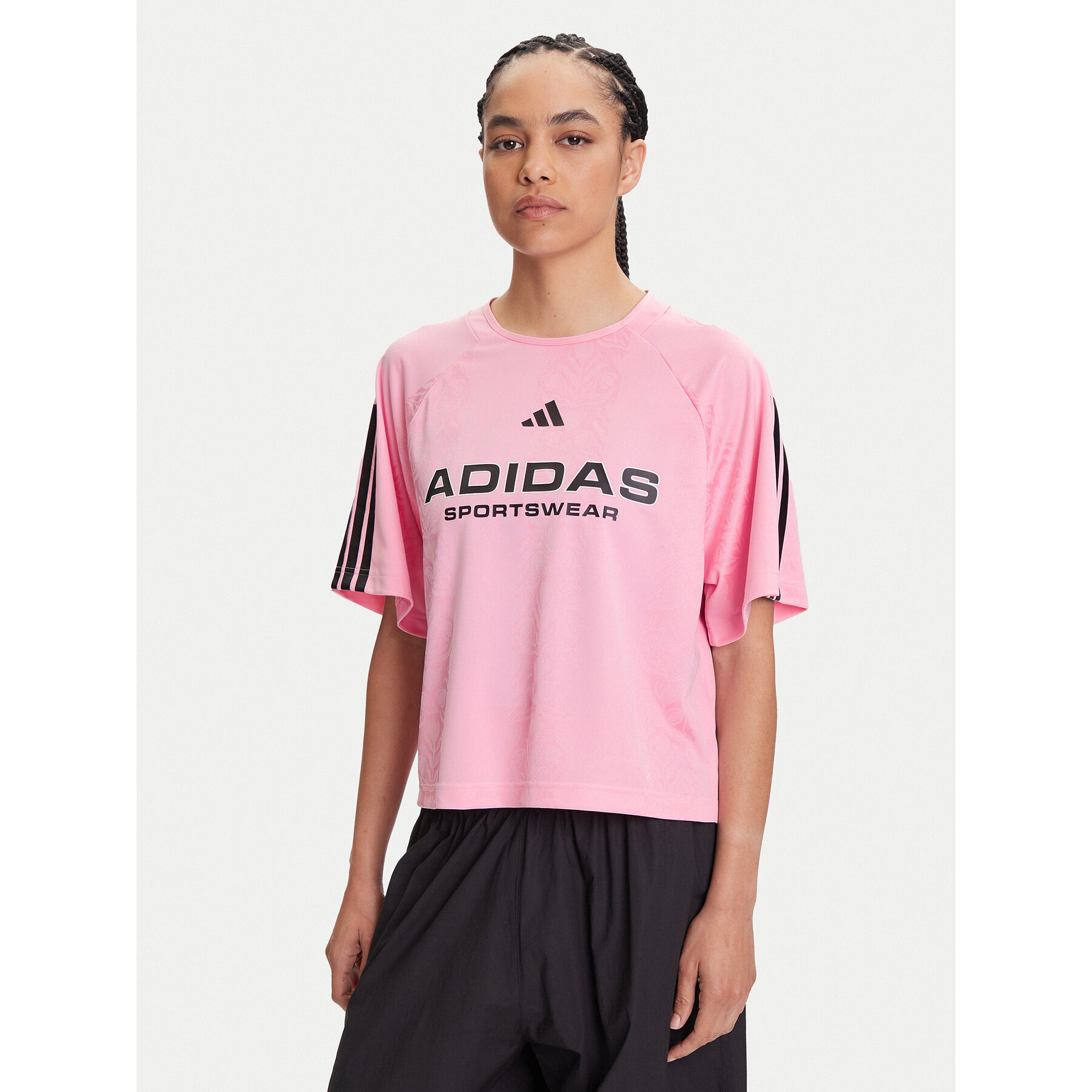 adidas T-Shirt Tiro x Common Goal Jacquard JL9213 Ροζ Loose Fit